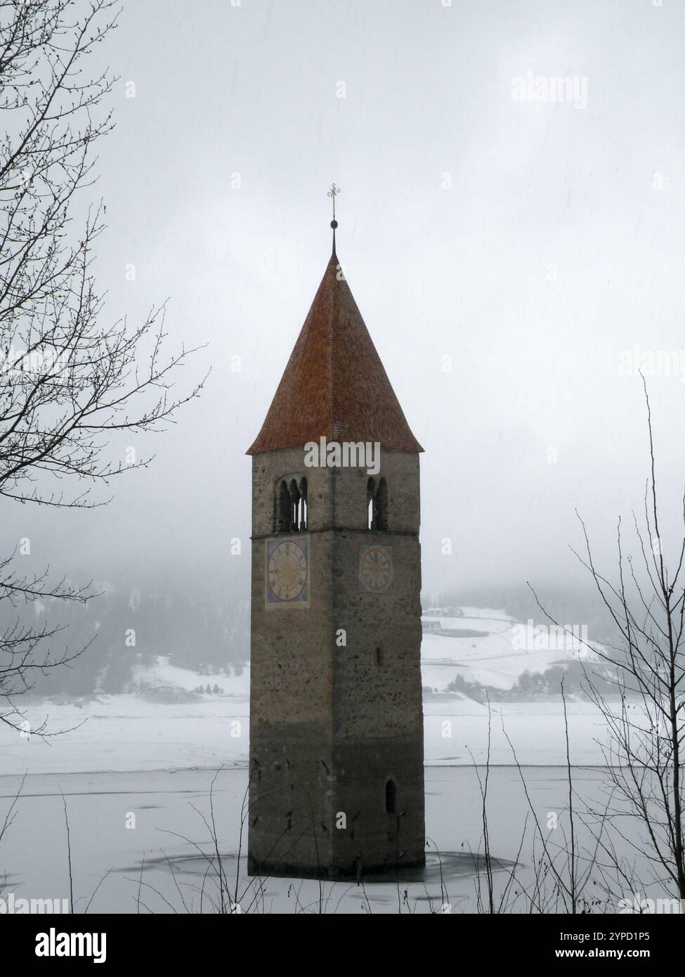 Reschensee, Bozen, Südtirol, Italien, Europa Stockfoto