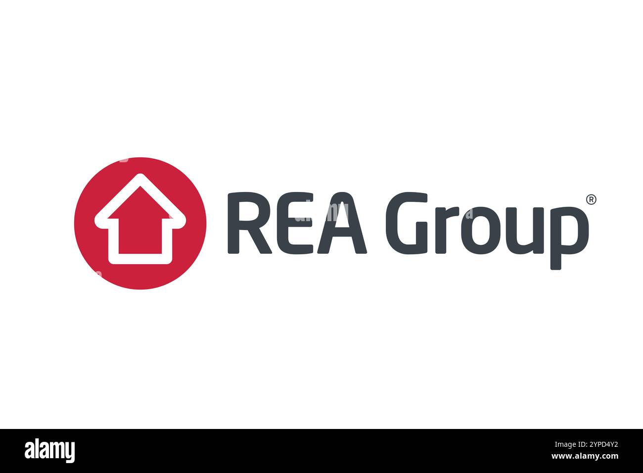 Das Logo der Firma REA Group Ltd mit Hauptsitz in Melboune, Australien, Online-Firma für digitale Immobilienwerbung Studio Shot, Niedersachsen Stockfoto