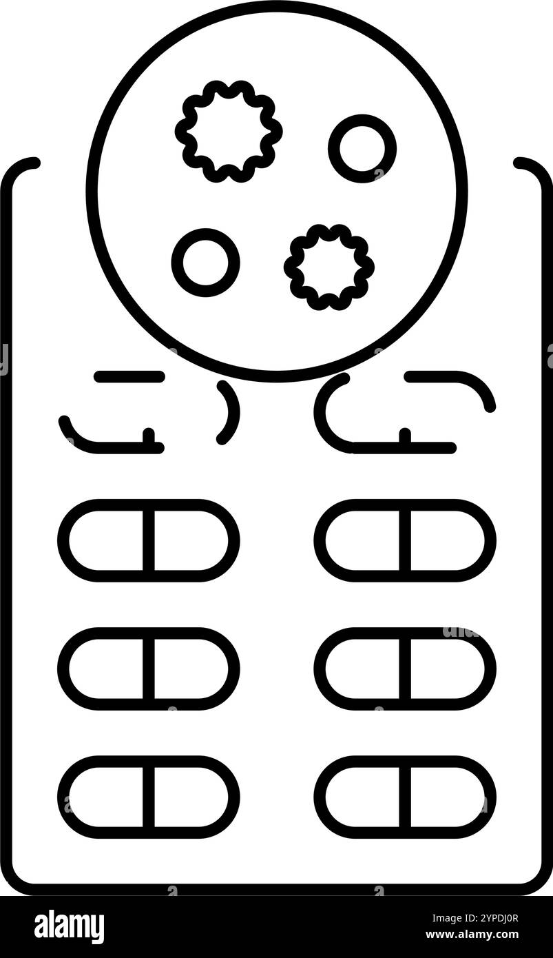 Antibiotika Medikamente Apotheke Linie Symbol Vektor Illustration Stock Vektor Antibiotika Medikamente Apotheke Linie Symbol Vektor Illustration Stock Vektor
