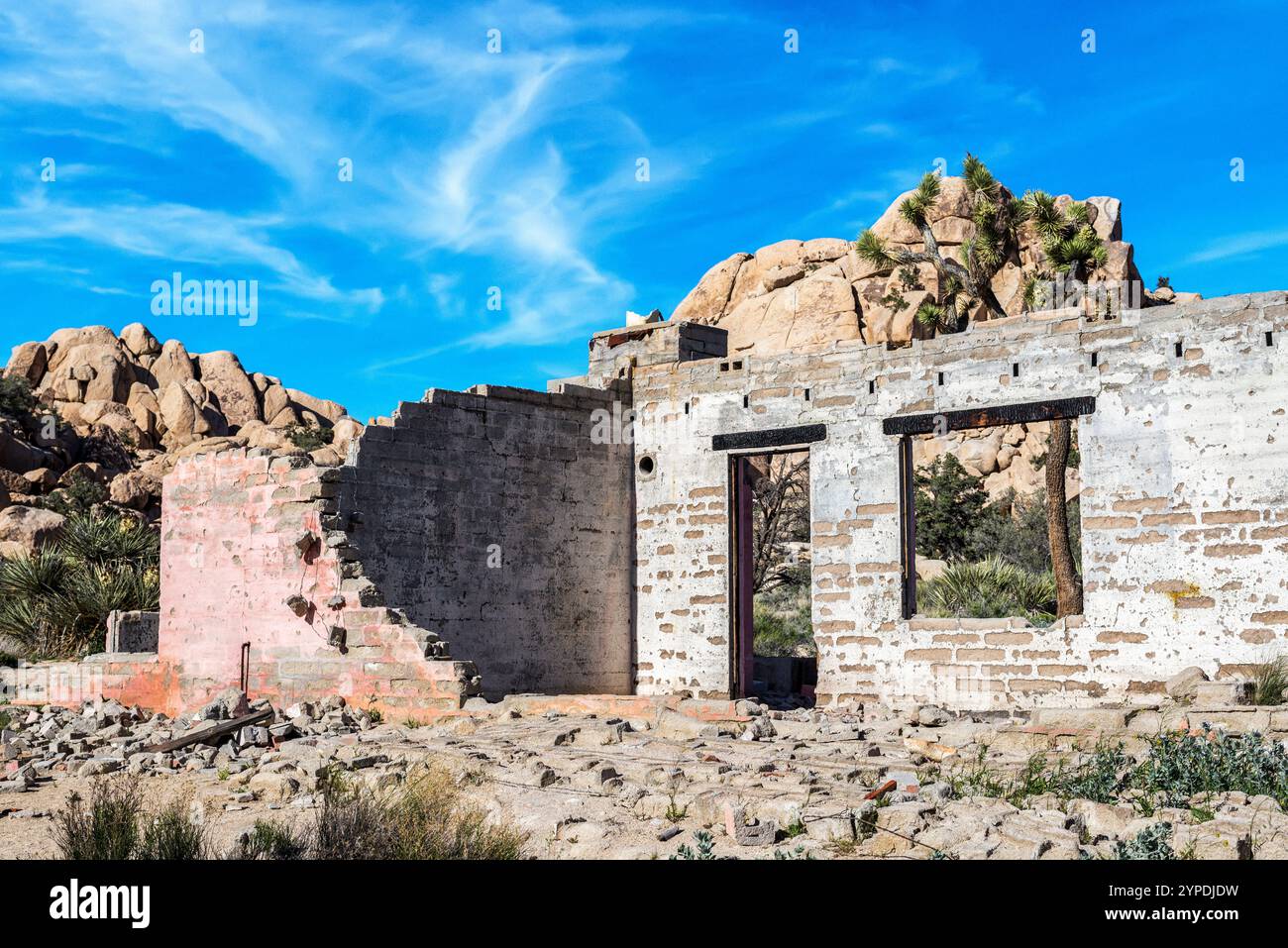 Ruinen Der Wonderland Ranch. Joshua Tree National Park, Kalifornien, USA. Stockfoto