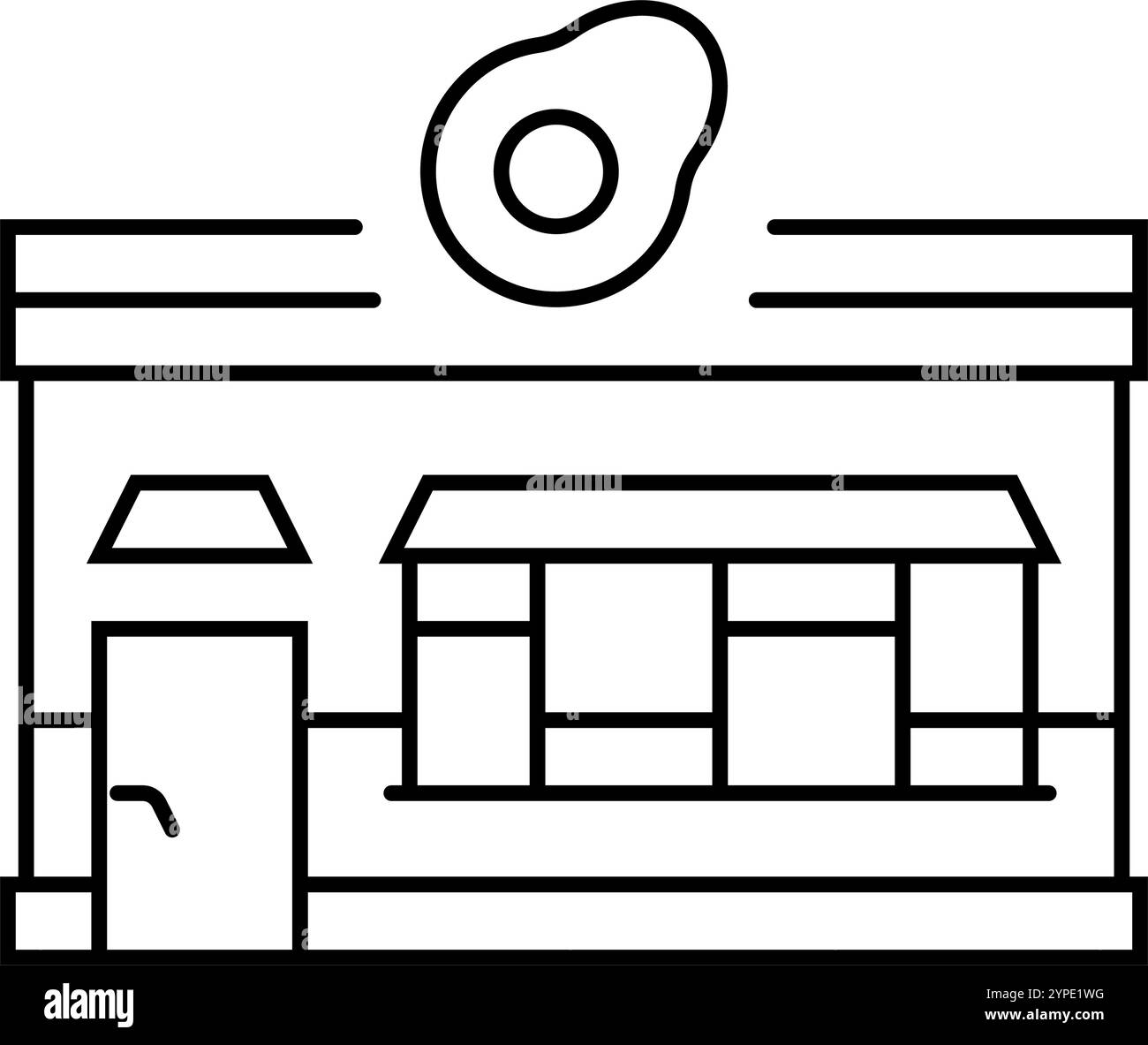 Food Truck Street Cafe Linie Symbol Vektor Illustration Stock Vektor