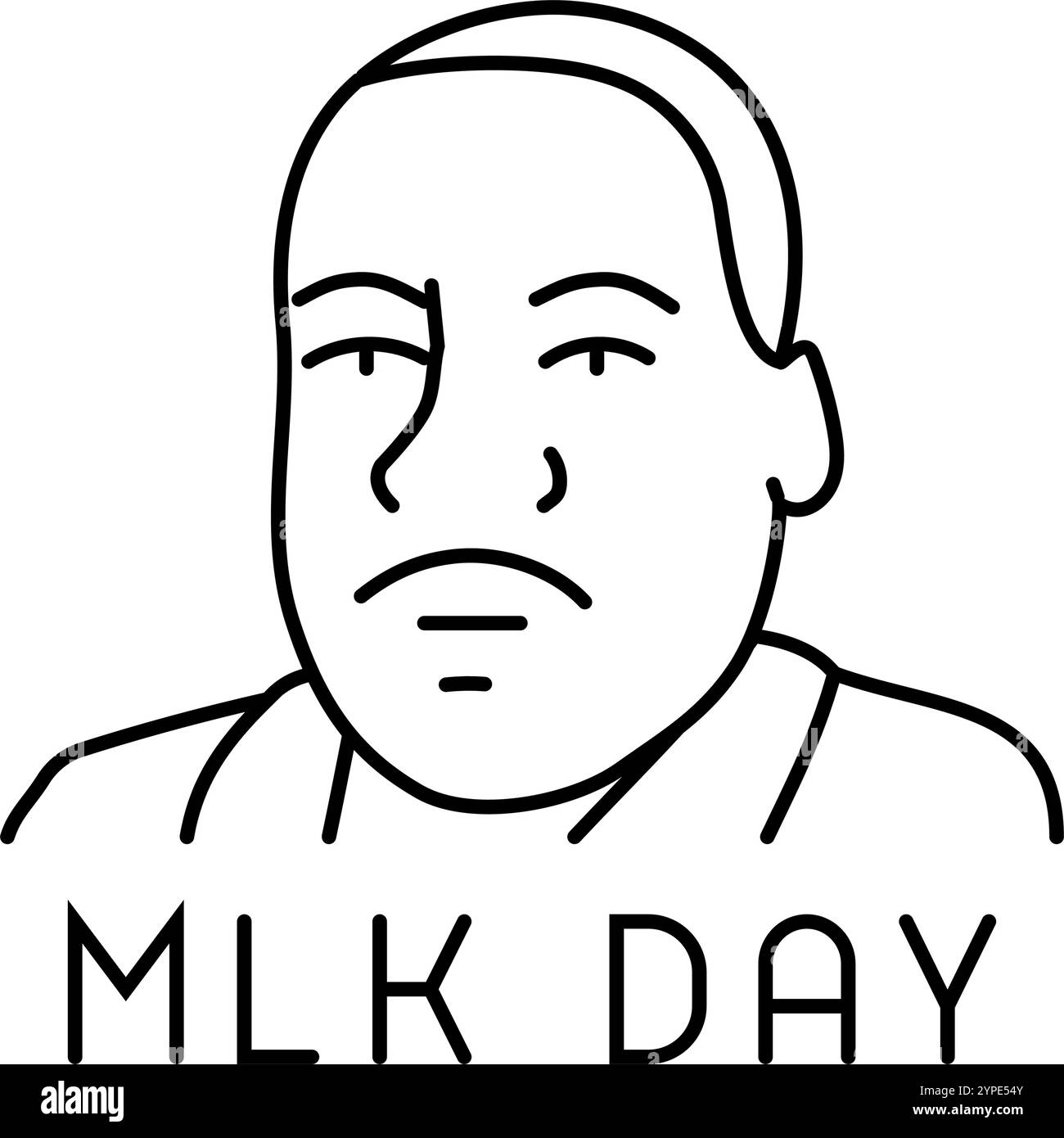 martin luther König jr Tag usa Feiertagslinie Icon Vektor Illustration Stock Vektor