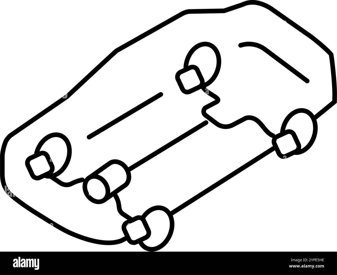 Sitze Car Line Symbol Vektorillustration Stock Vektor