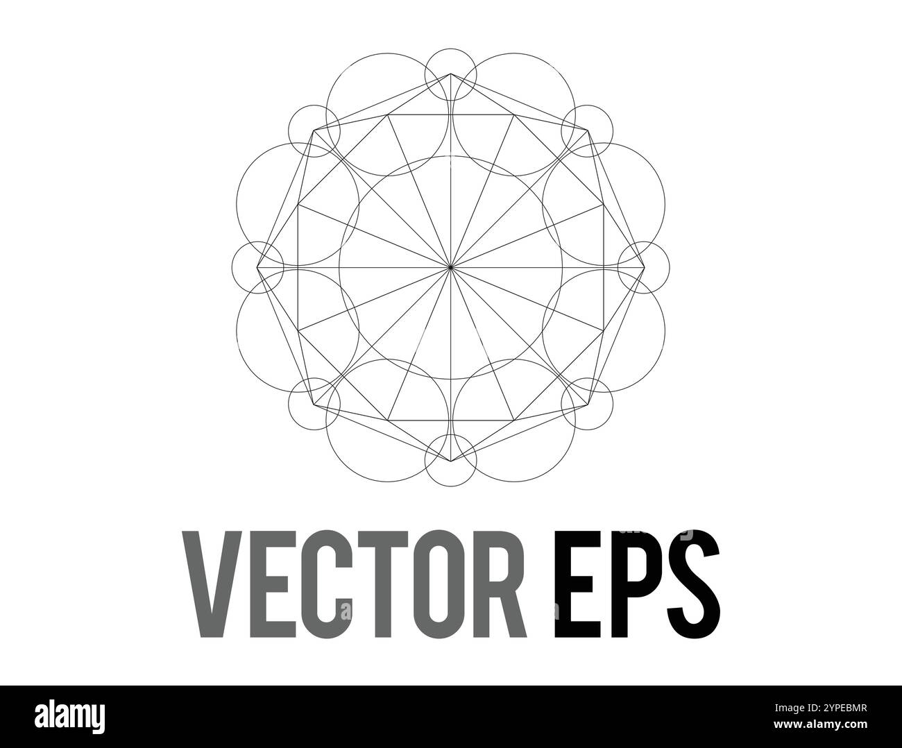 Die isolierte Golden Ratio-Gitterlinien-App, Logo, Symbol, Layout-Design und Entwicklung im Vektorformat Stock Vektor