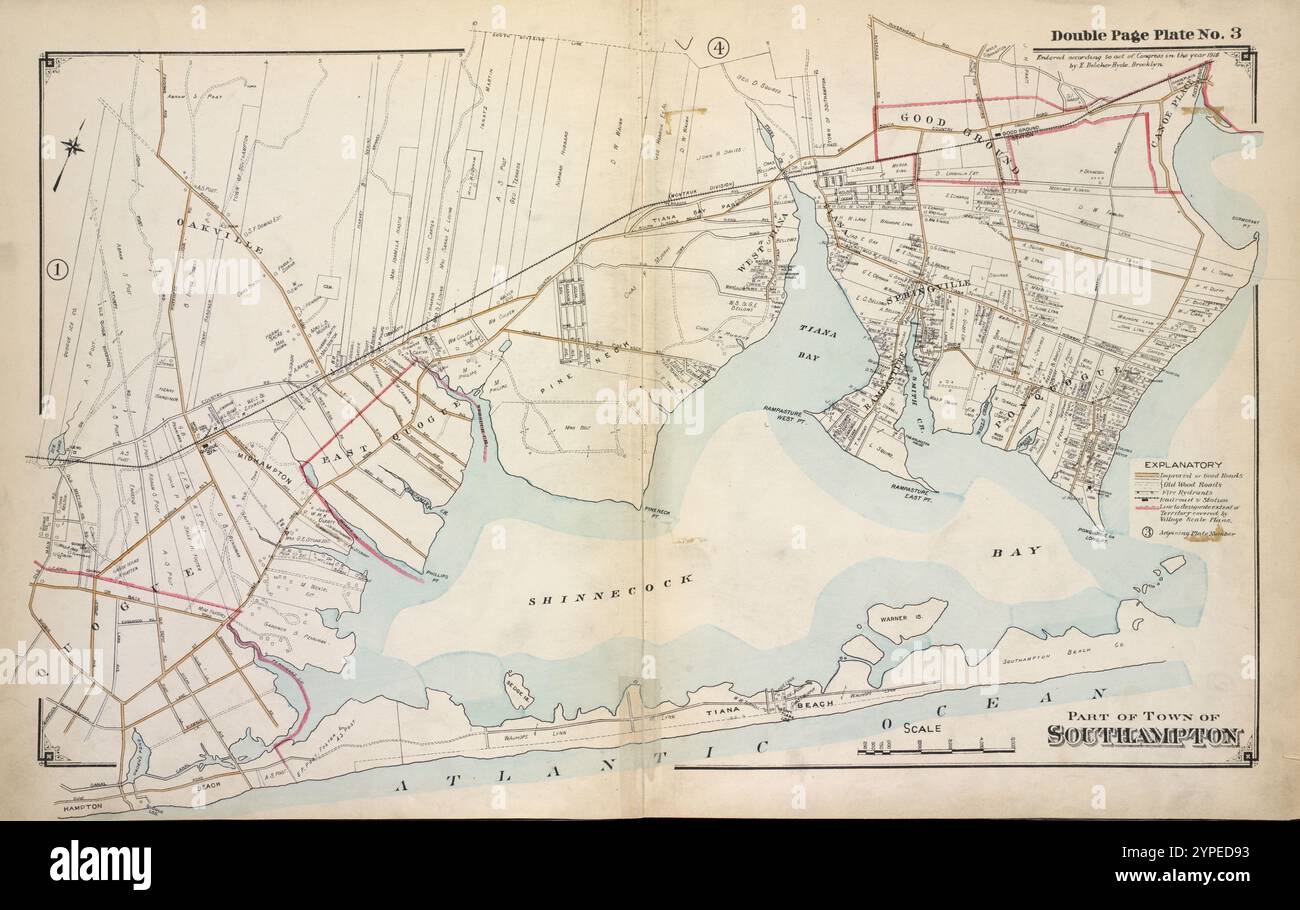 Teil der Stadt Southampton 1915 - 1917 von Hyde, Merritt B. Stockfoto