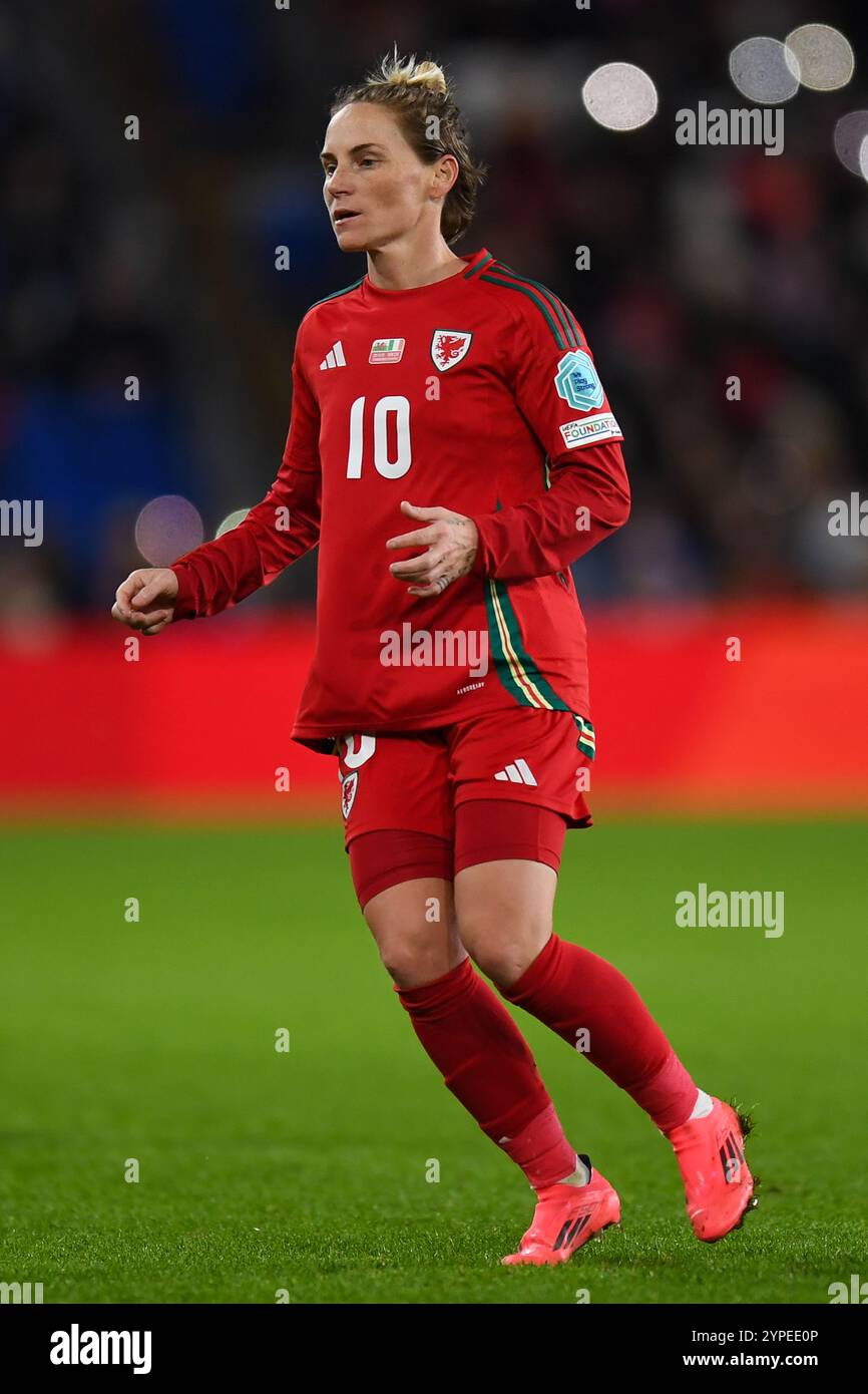 Wales gegen Irland Qualifikation zur UEFA-Frauenmeisterschaft - Play-offs, Cardiff City Stadium Stockfoto