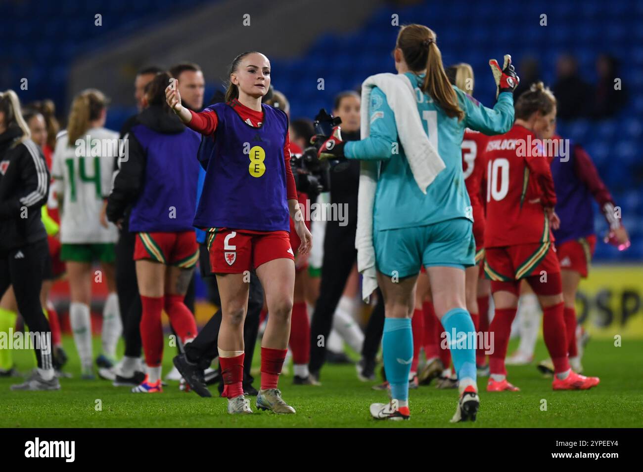 Wales gegen Irland Qualifikation zur UEFA-Frauenmeisterschaft - Play-offs, Cardiff City Stadium Stockfoto