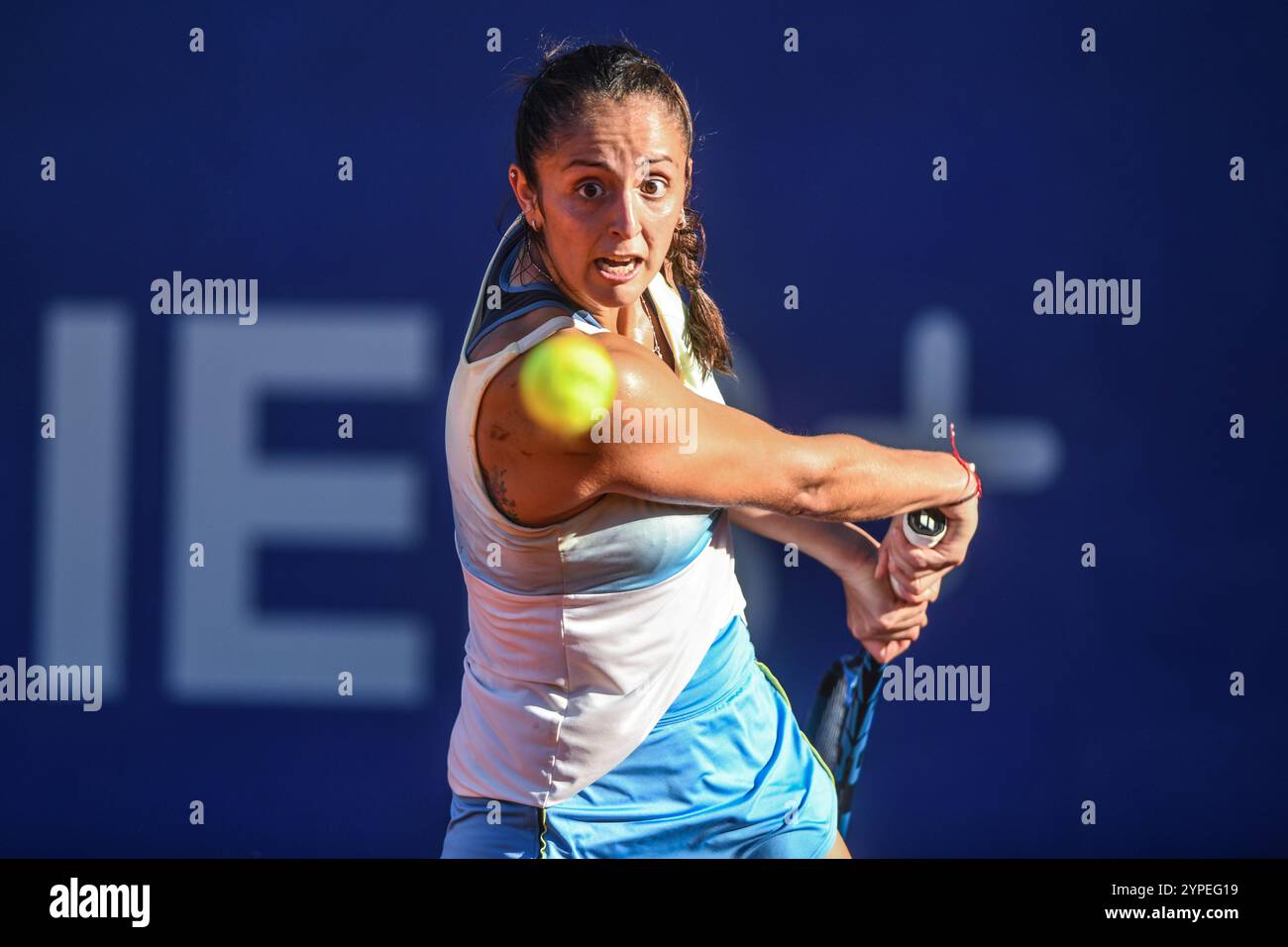 Buenos Aires (29. November 2024). Jazmin Ortenzi (Argentinien) spielt bei den WTA 125 Argentina Open 2024 Credit: Mariano Garcia/Alamy Live News Stockfoto