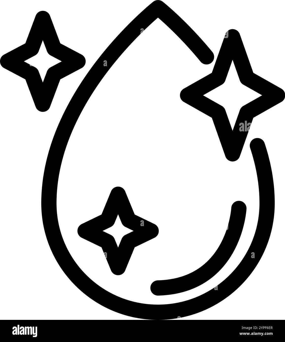 Symbol „Clean Water“ (Clean Water) – Filtration von sauberem Wasser oder Wasser, das etwas reinigt, Vektorillustration Stock Vektor