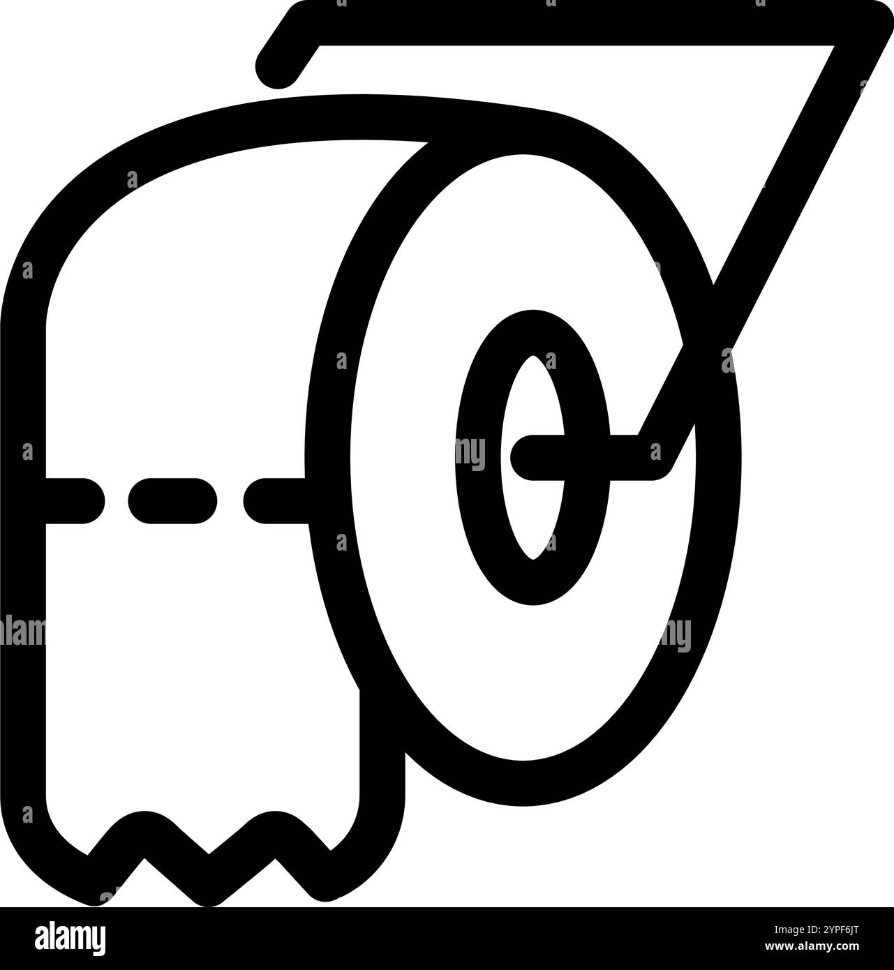 Toilettenpapier Symbol - Toilettenpapier für menschliche Hygiene Behandlung Vektor Illustration Stock Vektor