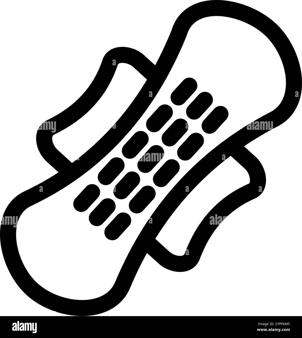 Sanitärserviette Symbol - Sanitärserviette für menschliche Hygiene Behandlung Vektor Illustration Stock Vektor