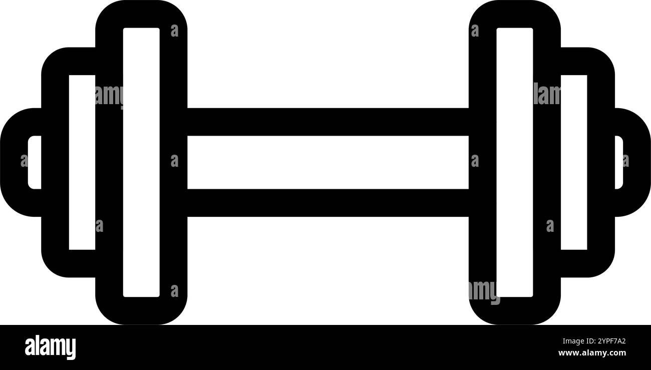 Fitnessgerät zur Stärkung von Kraft und Muskeln – flaches Symbol Stock Vektor