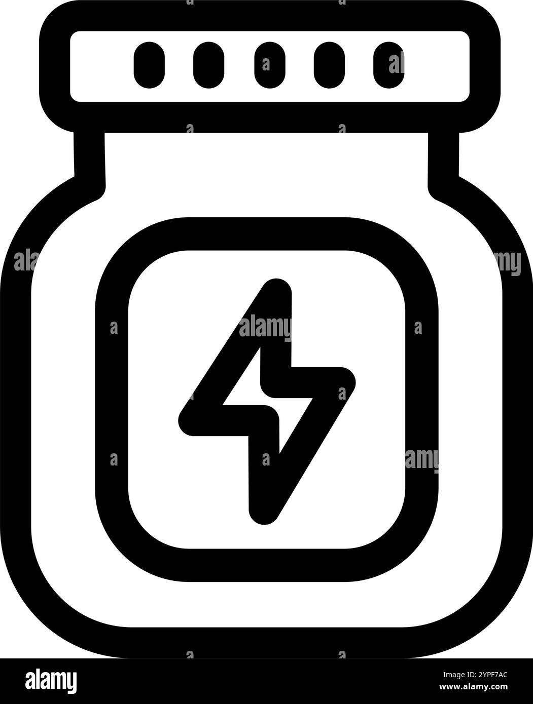 Fitness Gym Booster Pille Box - flaches Symbol Stock Vektor