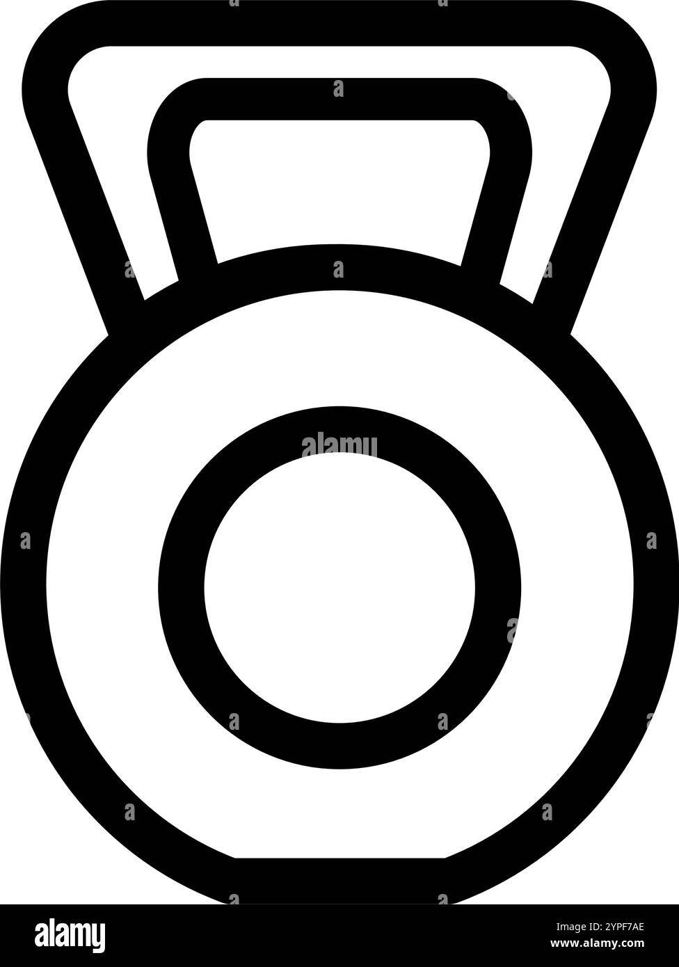 Fitnessgerät zur Stärkung von Kraft und Muskeln – flaches Symbol Stock Vektor