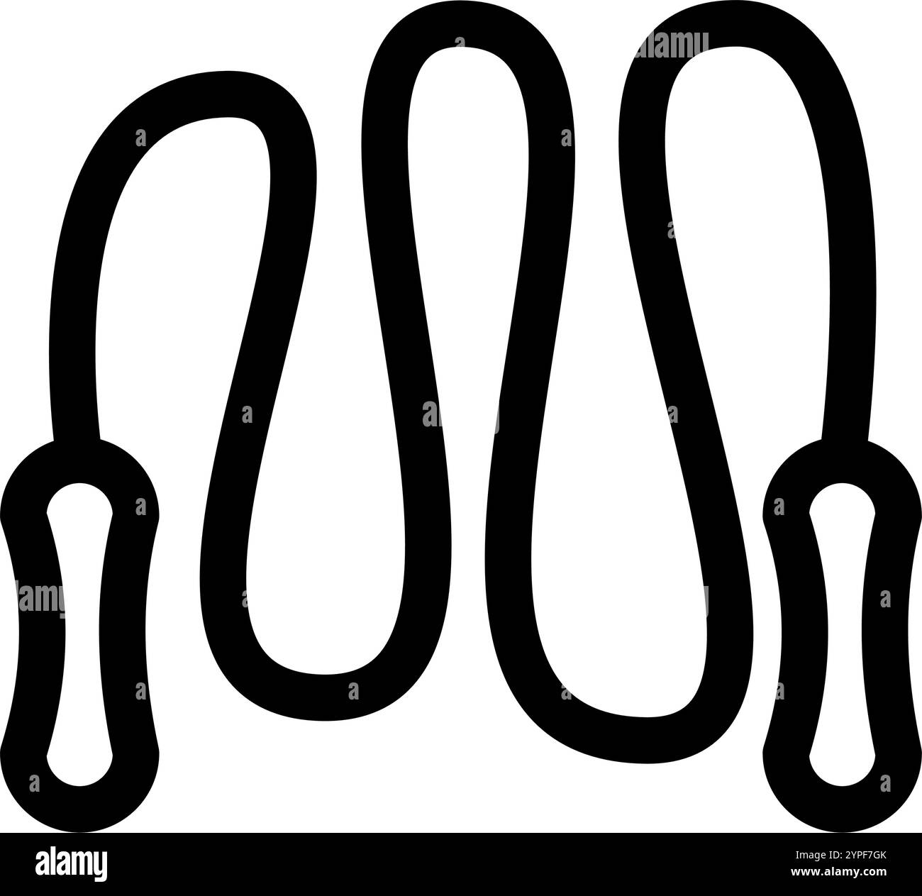 Fitness Überspringen Seil Kraft und Muskeln gewinnen – flaches Symbol Stock Vektor