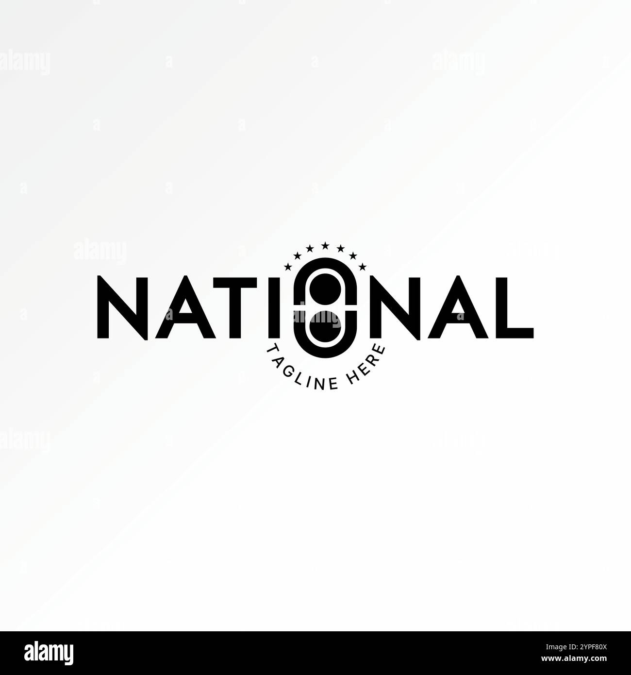 Logo Design Grafik Konzept kreative Premium Vektor Stock Bild Grafik Text Wort National People halten Gruß zusammen zu Monogramm Typografie Branding Stock Vektor