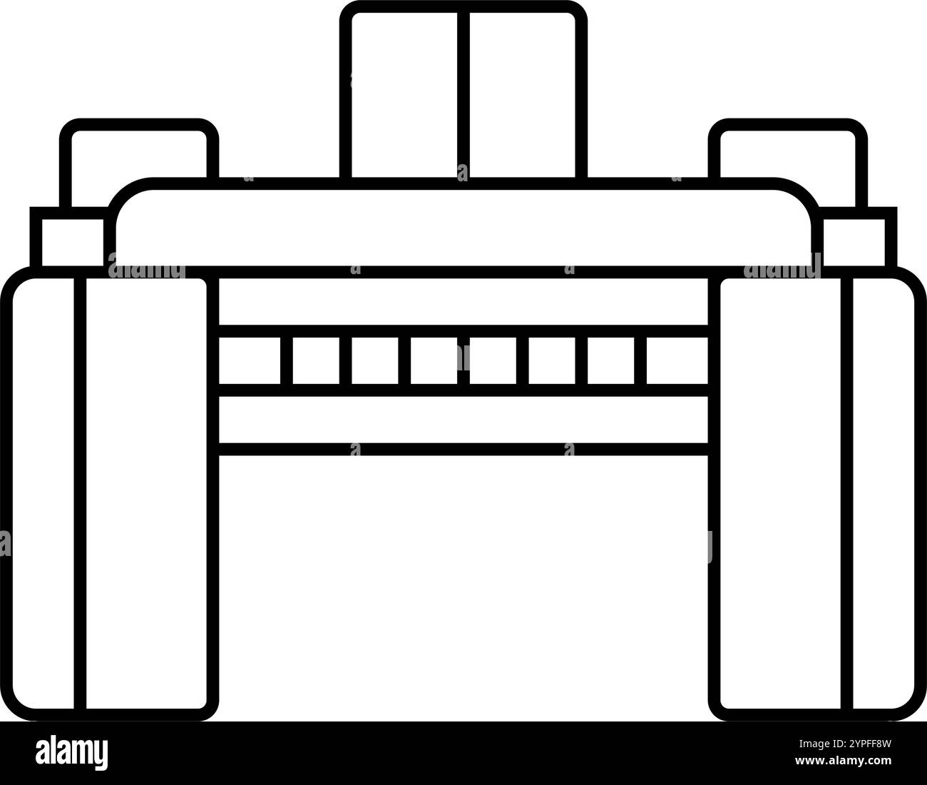 Ölfilterschlüssel, Reparaturlinie, Vektorgrafik Stock Vektor
