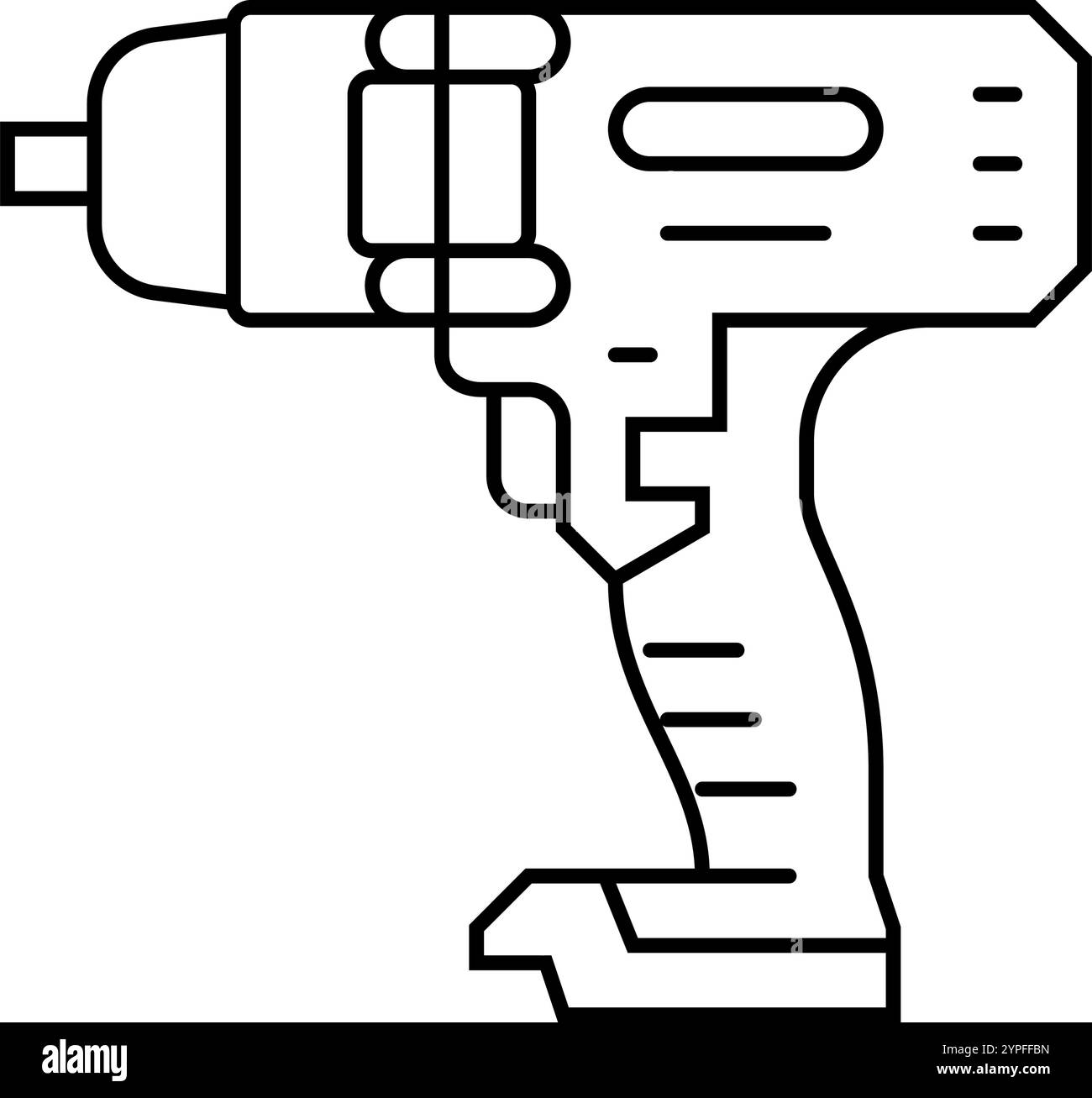 Schlagschrauber Auto Reparatur Werkzeug Linie Symbol Vektor Illustration Stock Vektor