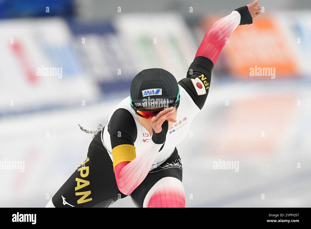 Peking, China. November 2024 30. Die Japanerin Takagi Miho tritt am 30. November 2024 beim Rennen der 1000-m-Division A der Frauen bei der ISU World Cup Speed Skating in Peking, Hauptstadt Chinas, an. Quelle: Ju Huanzong/Xinhua/Alamy Live News Stockfoto