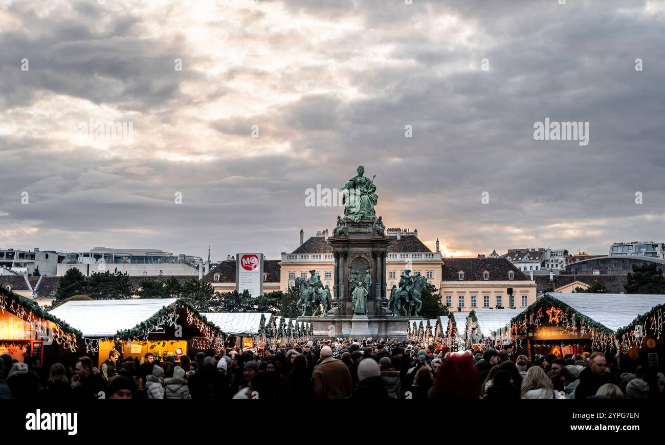 Wiener Wahrzeichen zu Weihnachten Stockfoto