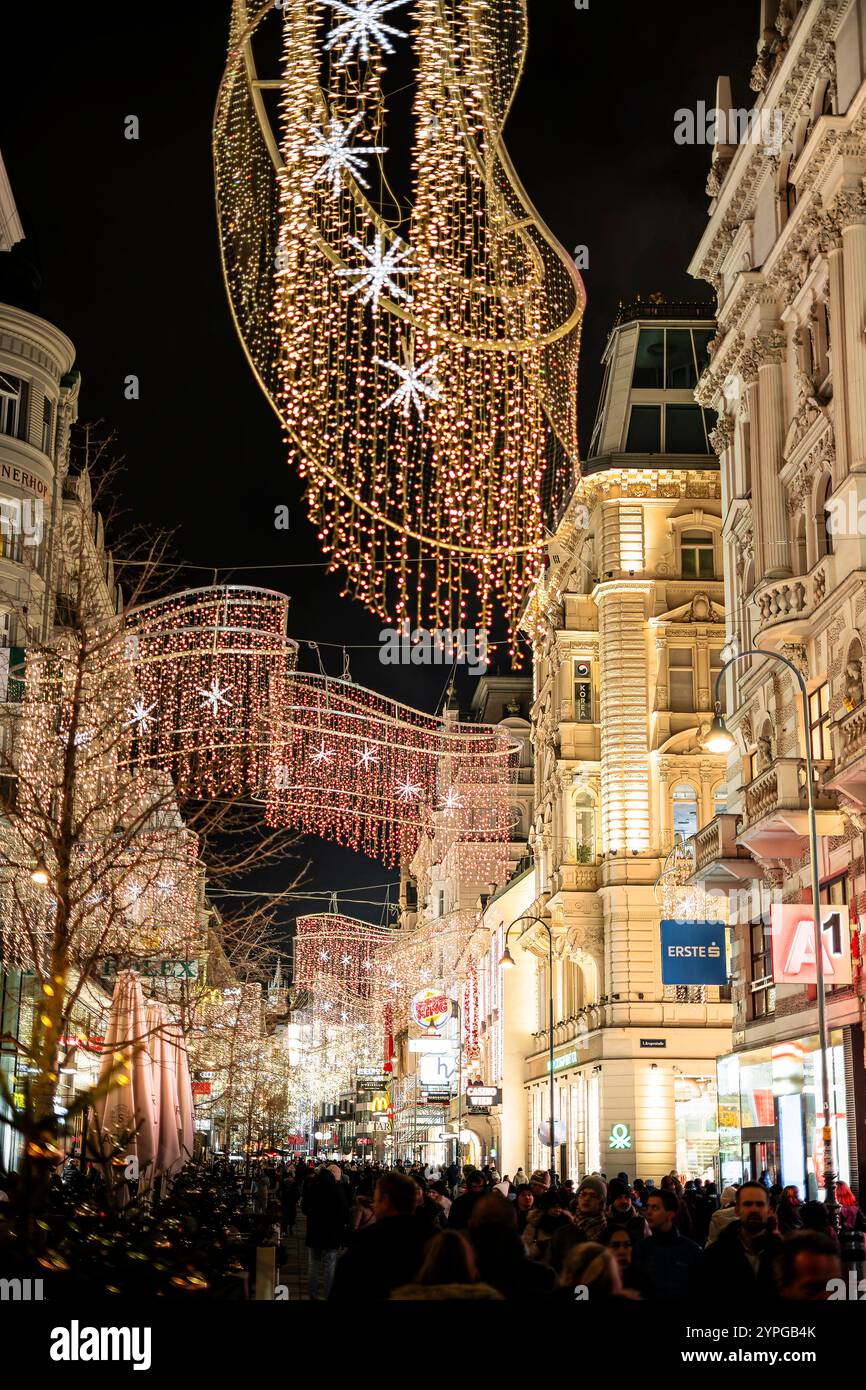 Wiener Wahrzeichen zu Weihnachten Stockfoto