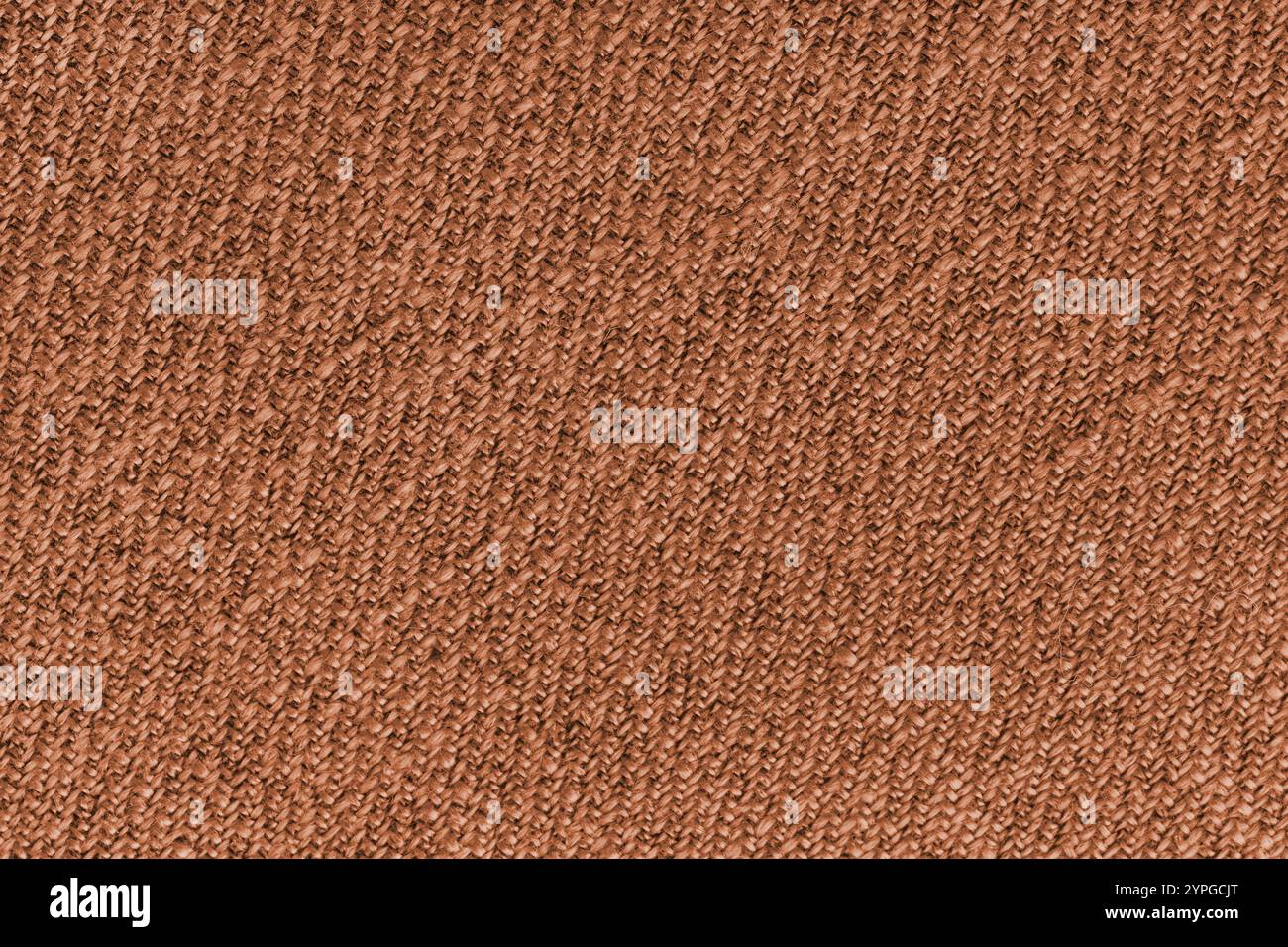 Orangefarbener Jacquard-Stoff mit diagonal gewebtem, grobgewebtem Polsterstoff. Textilhintergrund, Möbel Textilmaterial, Tapete, Backdro Stockfoto