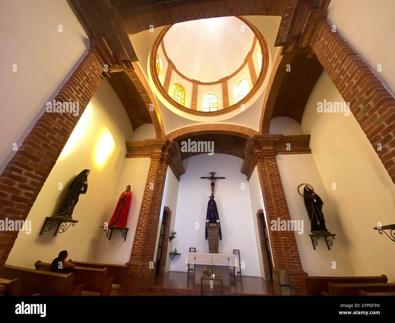 Capilla de Nuestro Padre Jesús Nazareno in Tequisquiapan, Queretaro, Mexiko. - Smartphone-aufgenommenes Stockfoto