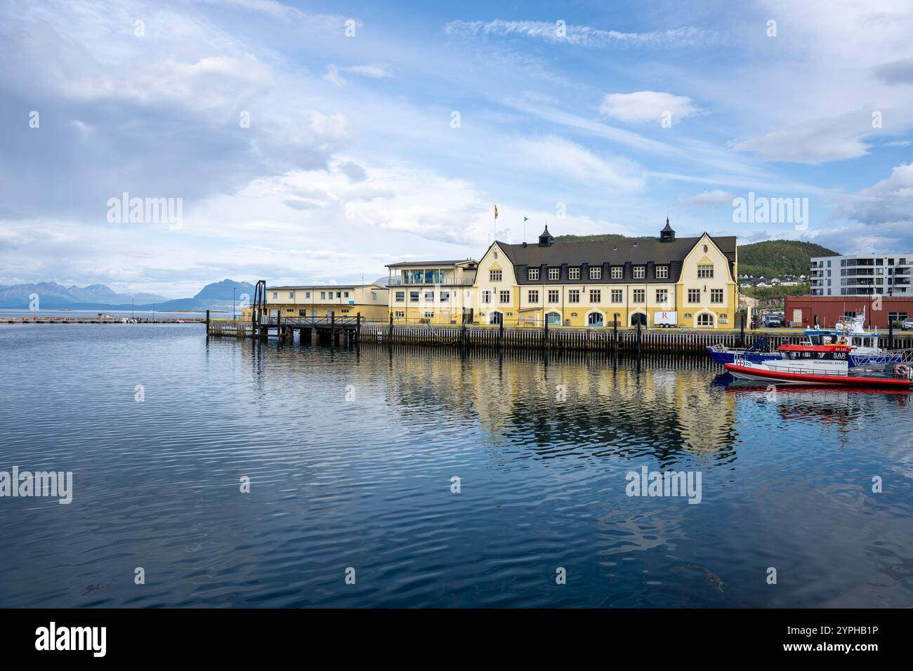 Harstad, Norwegen - 07.05.2024: Hafen Harstad in Norwegen Stockfoto