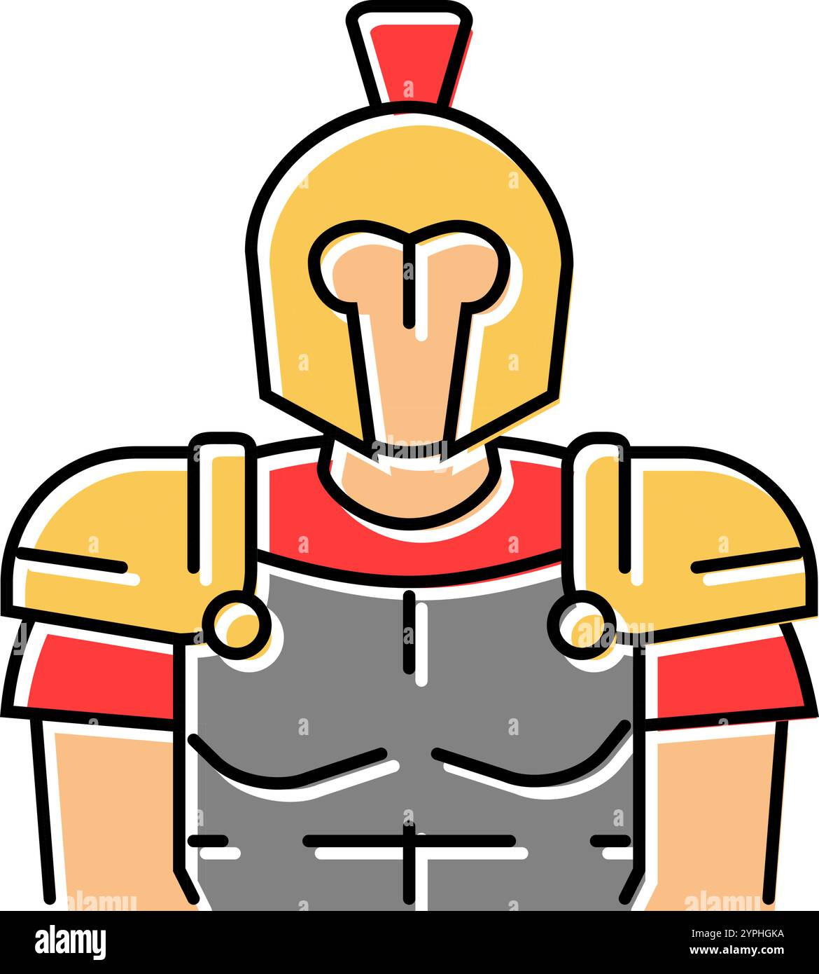 Gladiator Soldat römisch griechische Farbe Icon Vektor Illustration Stock Vektor