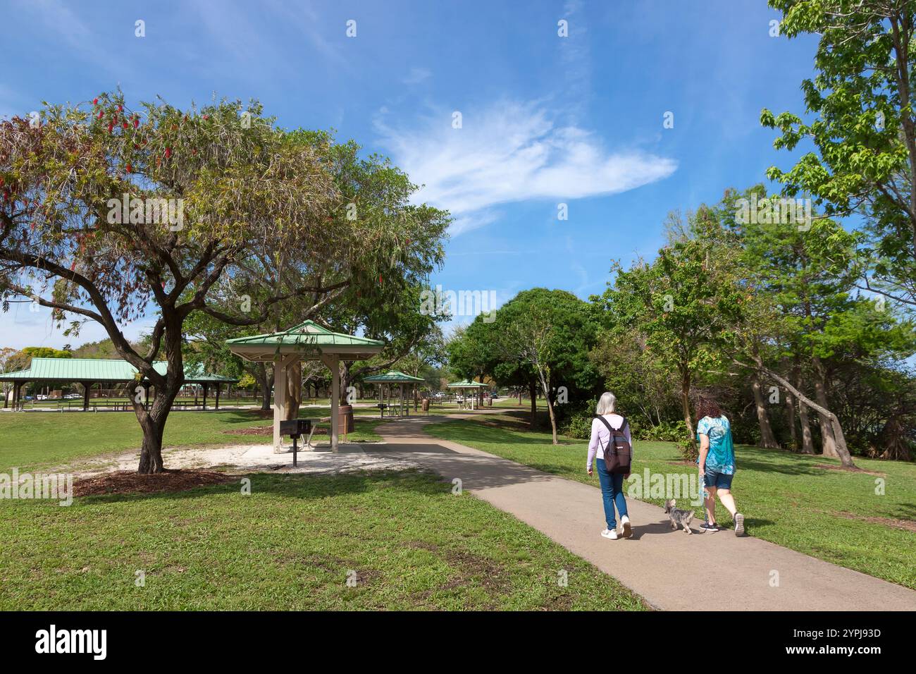 Lake Ida Dog Park in Delray Beach, Palm Beach County, Florida. Stockfoto