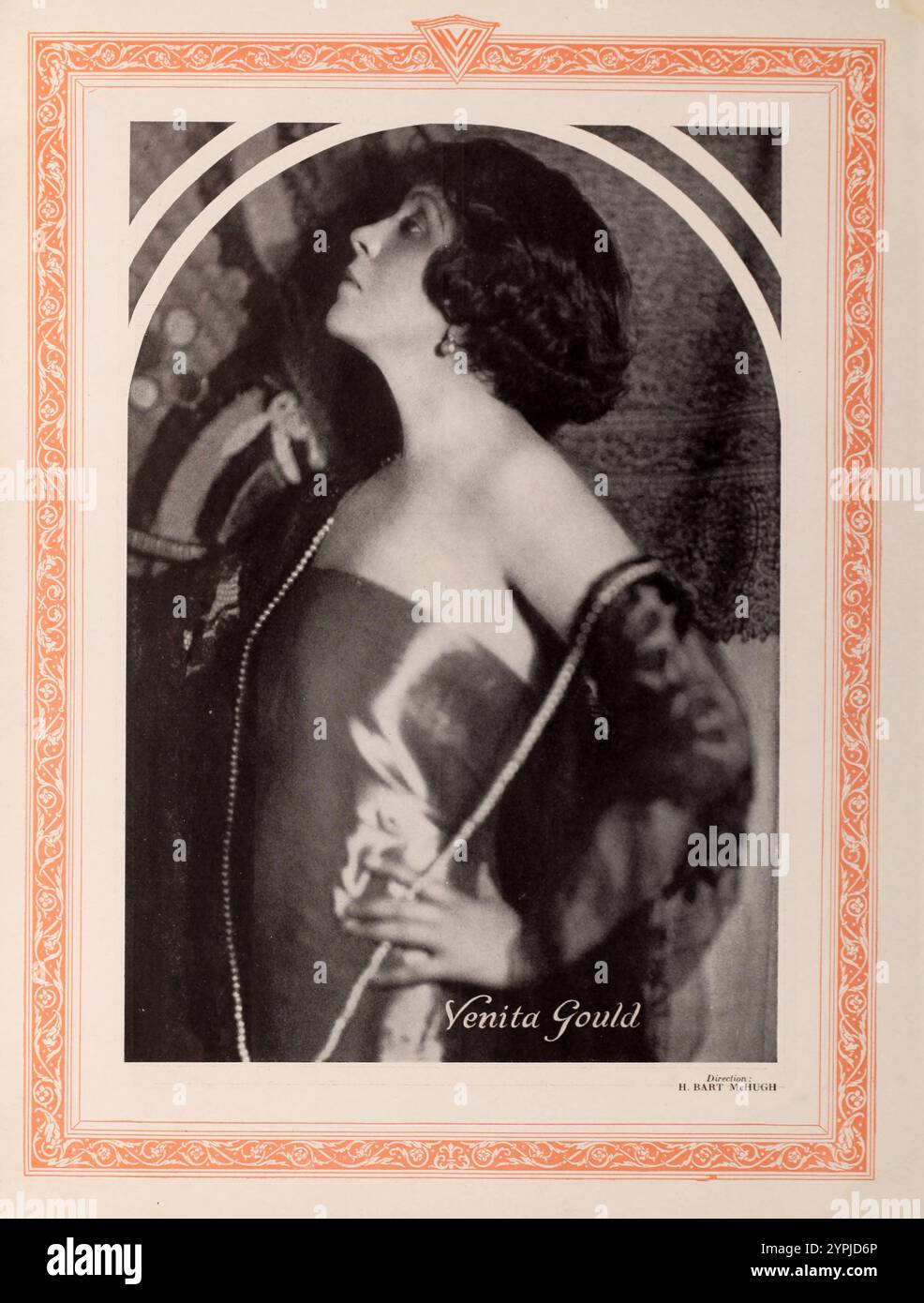 Die amerikanische Vaudeville-Entertainerin Venita Gould. Vintage Archive Souvenir Portrait, 1923 von National Vaudeville Artists Inc Stockfoto