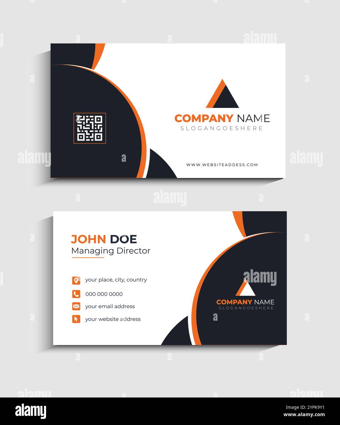 Design für Firmenkunden-Visitenkarten Stock Vektor