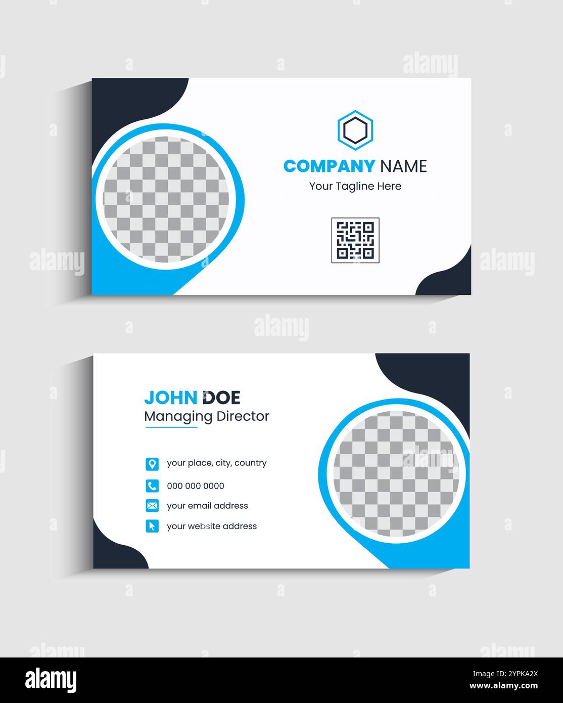 Design für Firmenkunden-Visitenkarten Stock Vektor