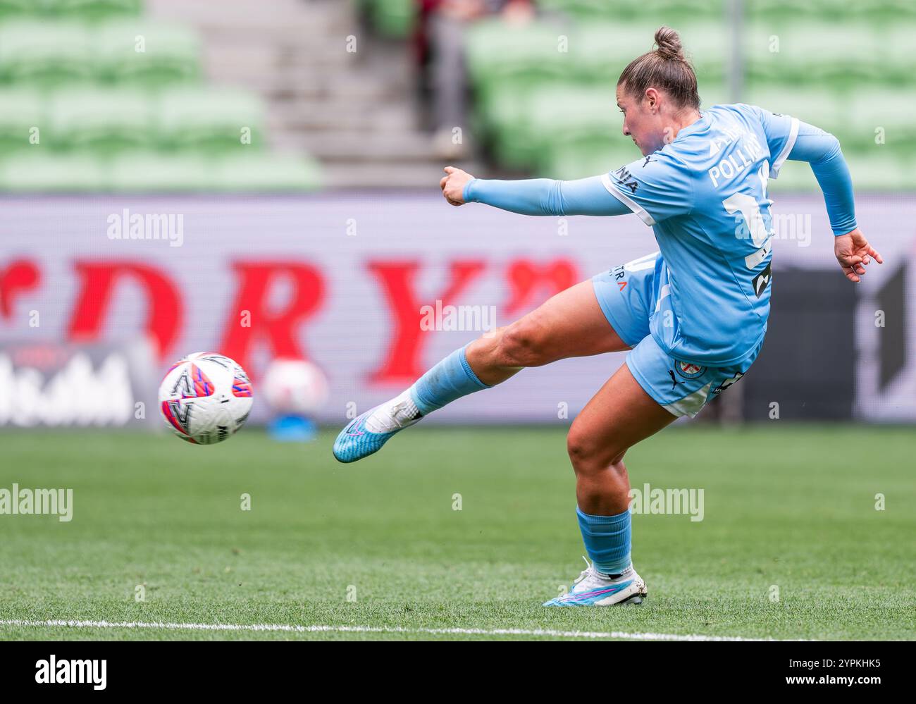 Melbourne, Australien. November 2024 30. Die Rhianna Pollicina in Melbourne City wurde im AAMI Park im Rahmen des 5. Runde-Spiels der A-League 2024/25 zwischen Melbourne City FC und Western Sydney Wanderers FC in Aktion gesehen. Endresultate; Melbourne City FC 2-0 Western Sydney Wanderers FC. (Foto: Olivier Rachon/SOPA Images/SIPA USA) Credit: SIPA USA/Alamy Live News Stockfoto