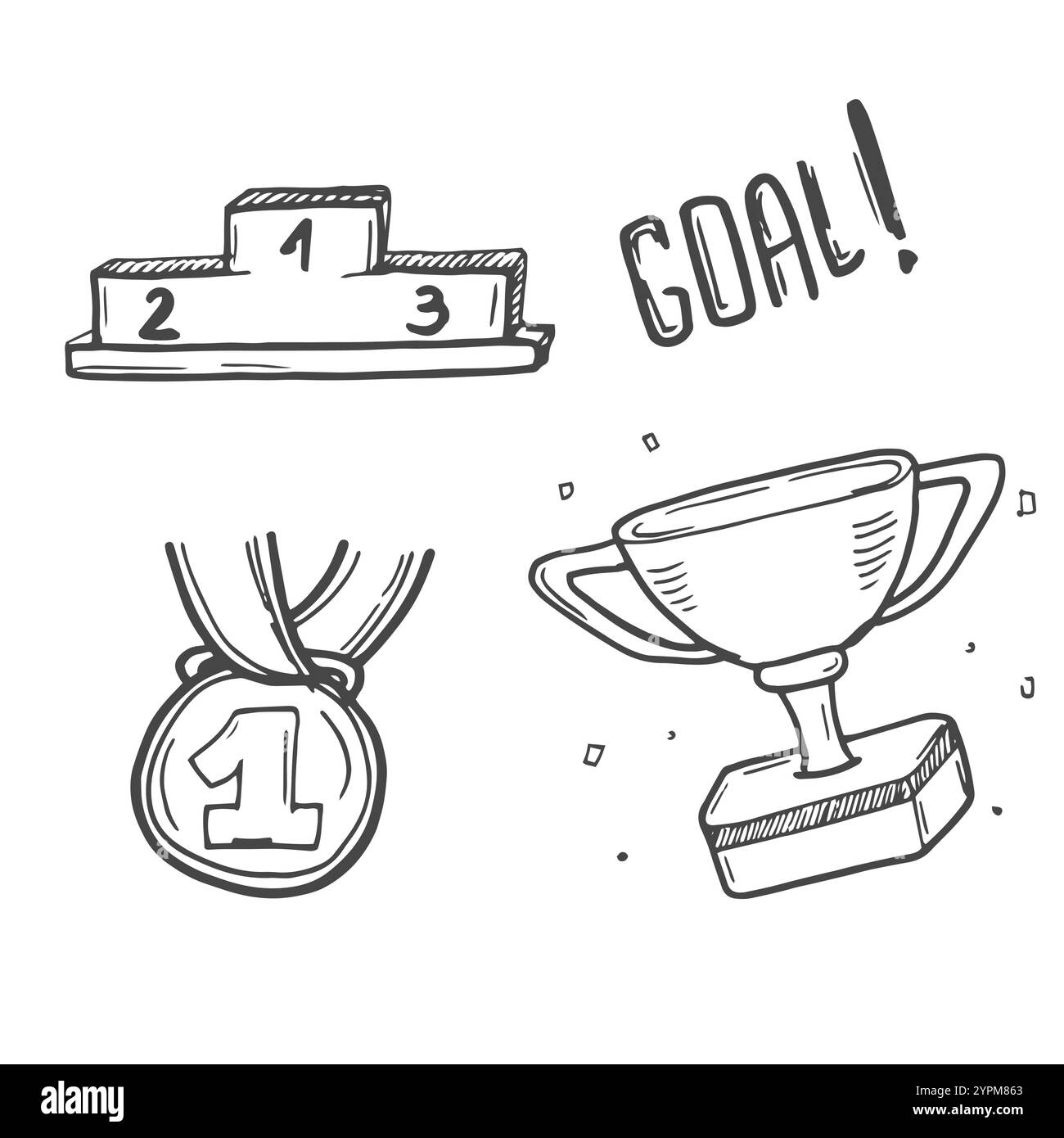 Vektor-Fußball-Symbol auf weißem Hintergrund Stock Vektor