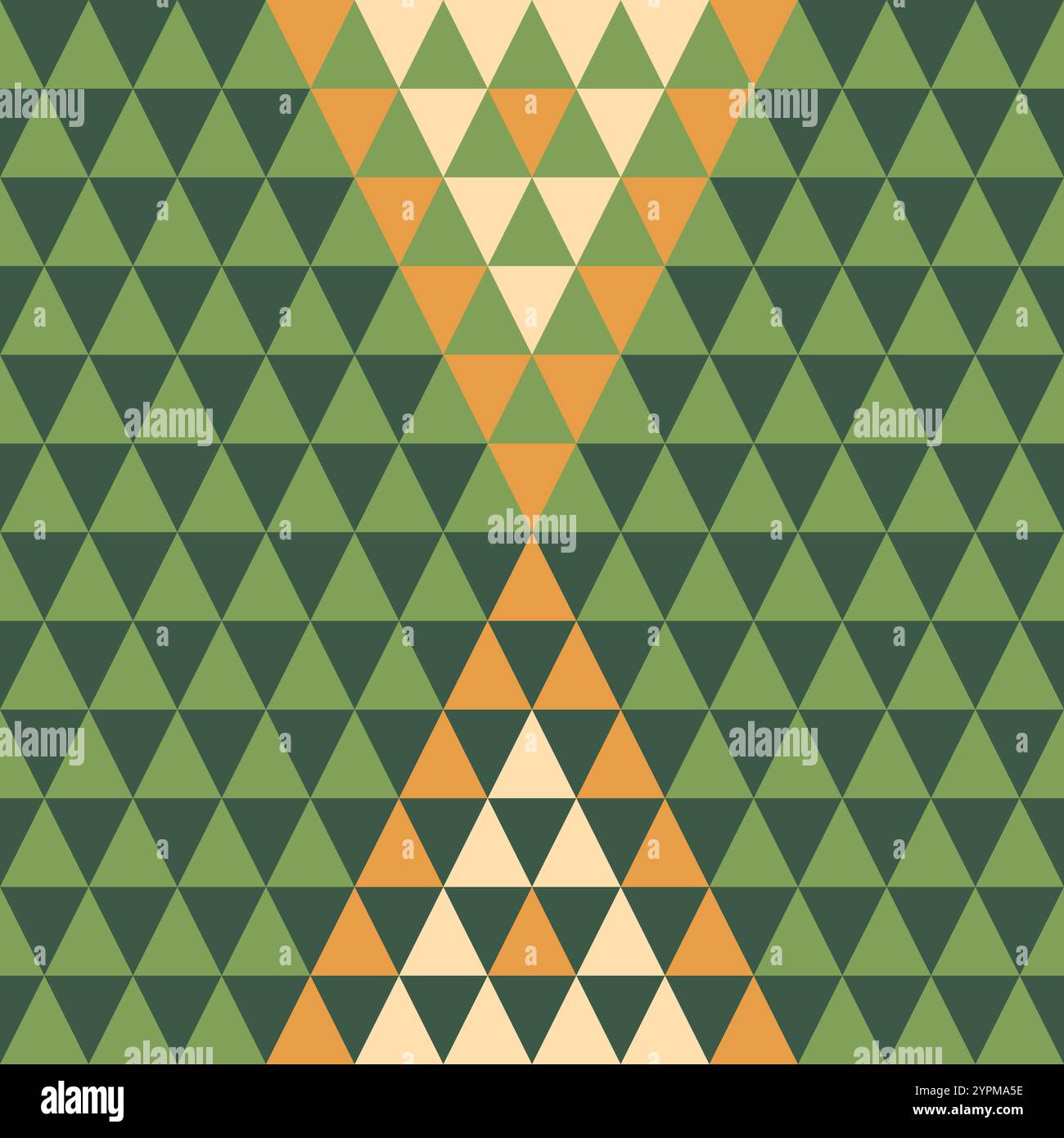 Abstraktes weihnachtsmuster mit geometrischem weihnachtsbaum, grüne und goldene Farbe, Design-Vektor Stock Vektor
