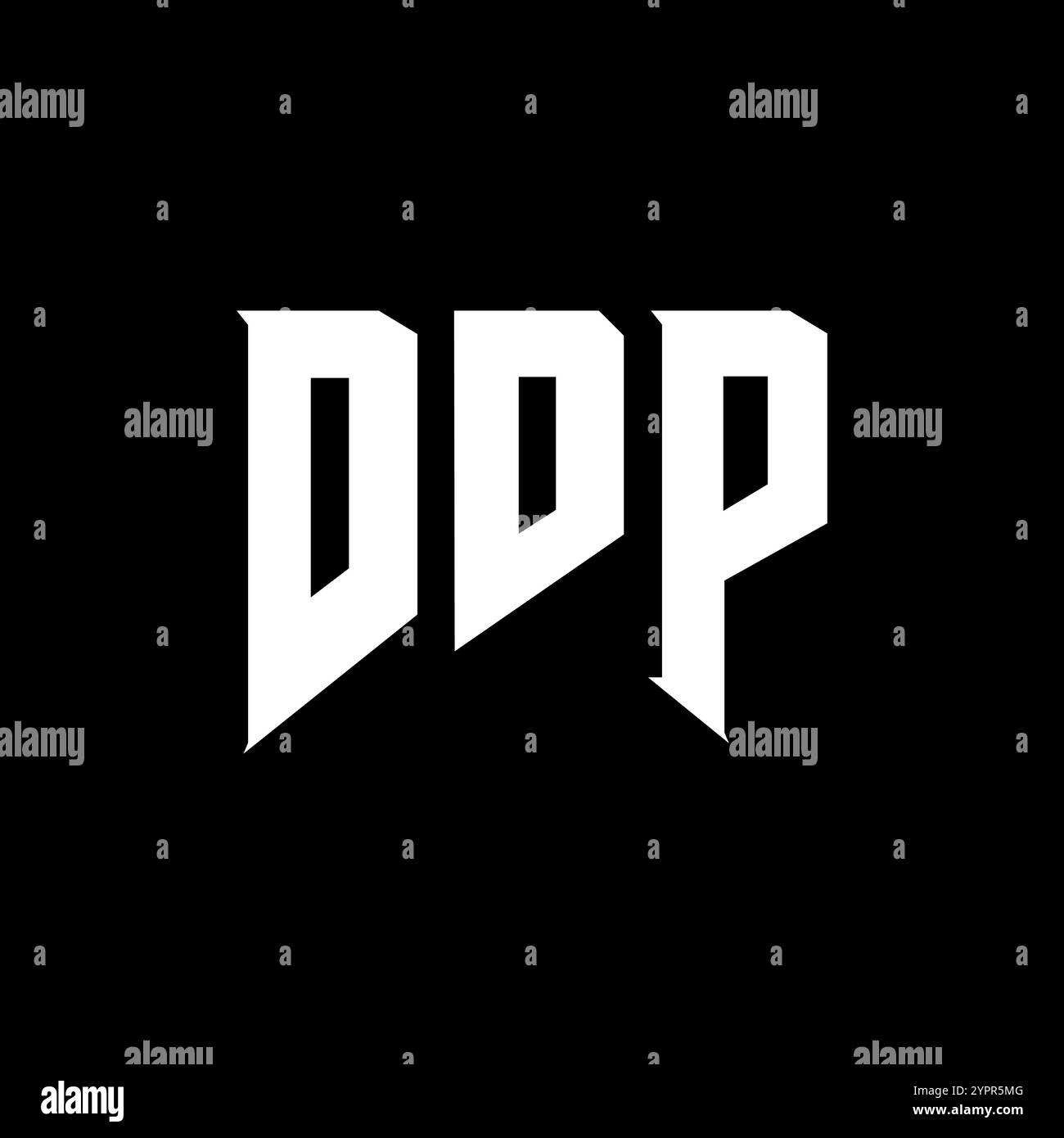 DDP-Letter-Logo für Technologieunternehmen. DDP-Logo-Design in Schwarz-weiß-Farbkombination. DDP-Logo, DDP-Vektor, DDP-Design, DDP-Symbol, DDP-Alph Stock Vektor