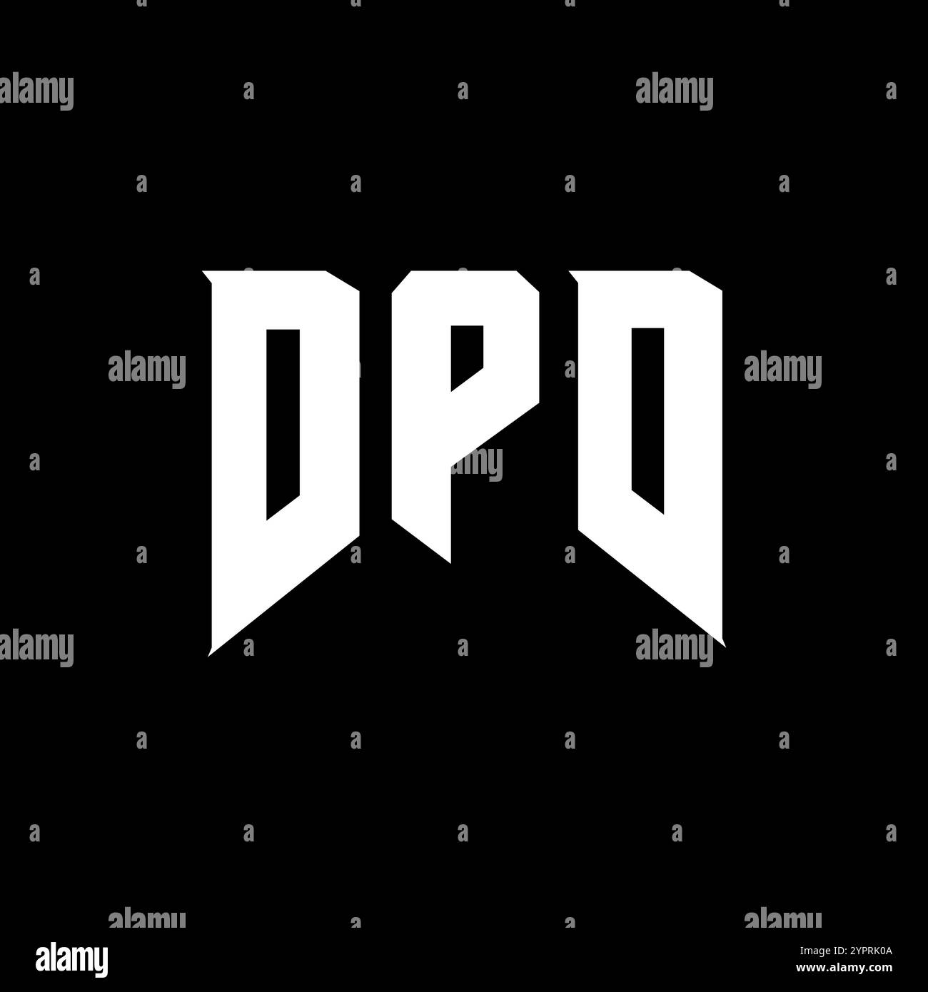 DPD-Letter-Logo für Technologieunternehmen. Schwarz-weiße Farbkombination mit DPD-Logo. DPD-Logo, DPD-Vektor, DPD-Design, DPD-Symbol, DPD-Alph Stock Vektor