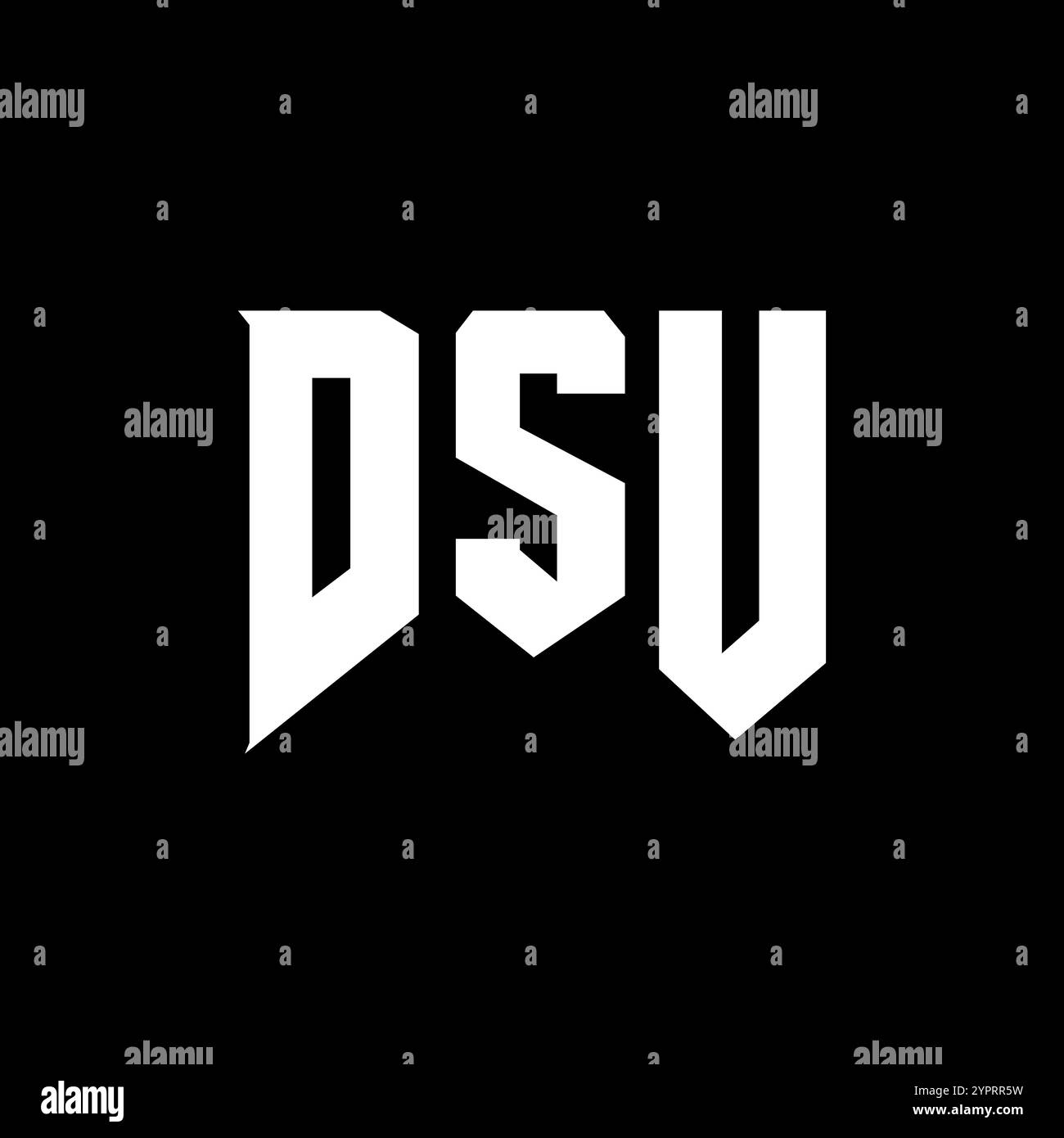 DSU-Letter-Logo für Technologieunternehmen. DSU-Logo-Design in Schwarz-weiß-Farbkombination. DSU-Logo, DSU-Vektor, DSU-Design, DSU-Symbol, DSU-Alph Stock Vektor