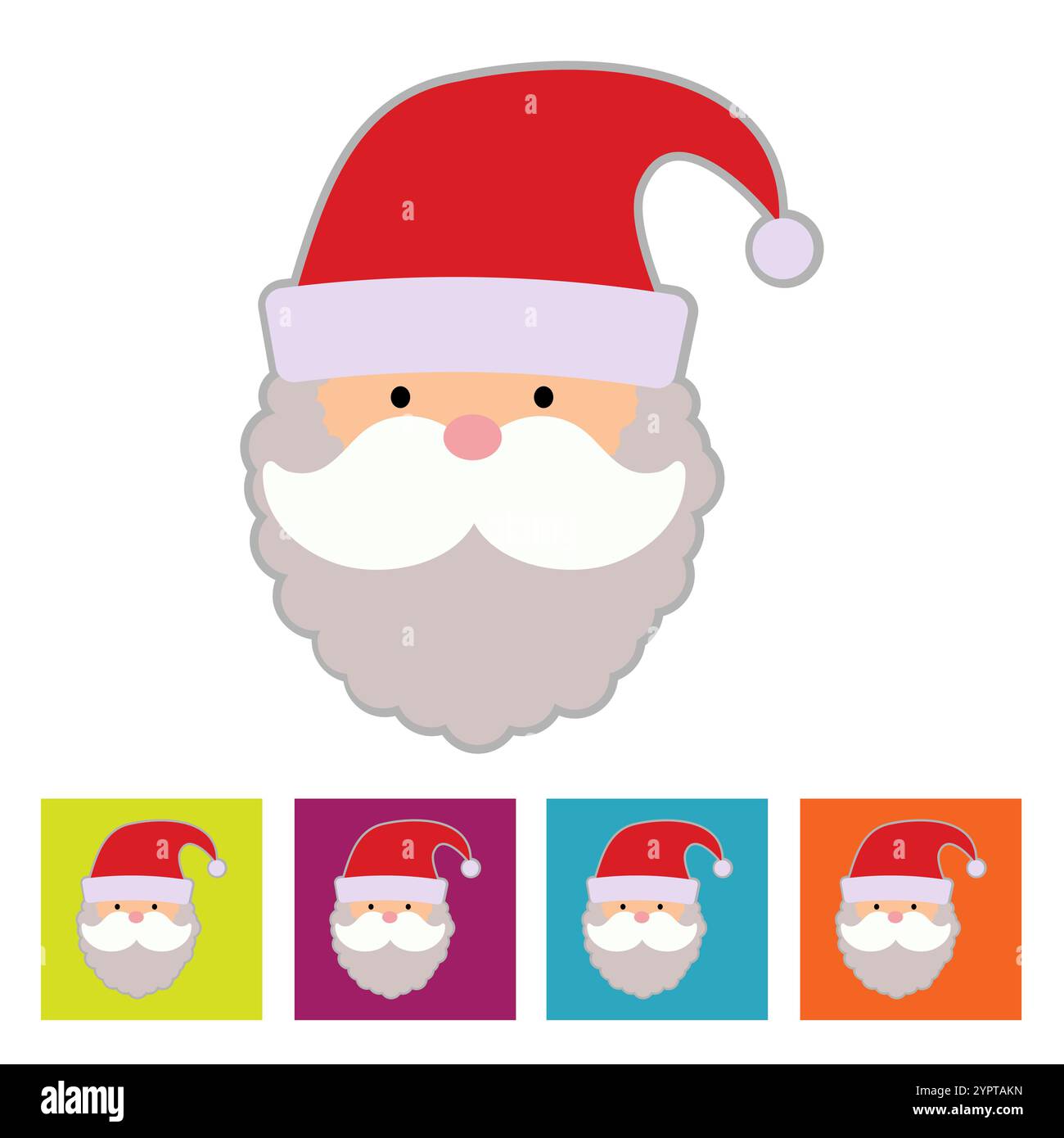 Weihnachtsmann. Symbol für das neue Jahr. Vektorabbildung Stock Vektor