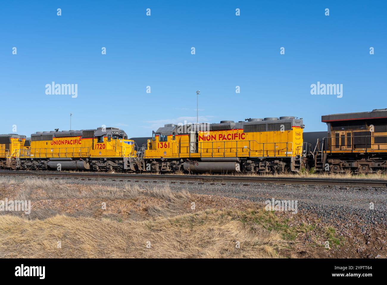 Bailey Yard von Union Pacific vom Golden Spike Tower in North Platte, NE, USA Stockfoto