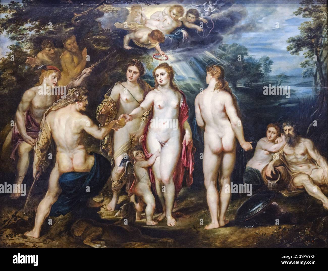 Peter Paul Rubens, das Urteil von paris, um 1597, Öl auf Leinwand, National Gallery, London, England, Großbritannien Stockfoto