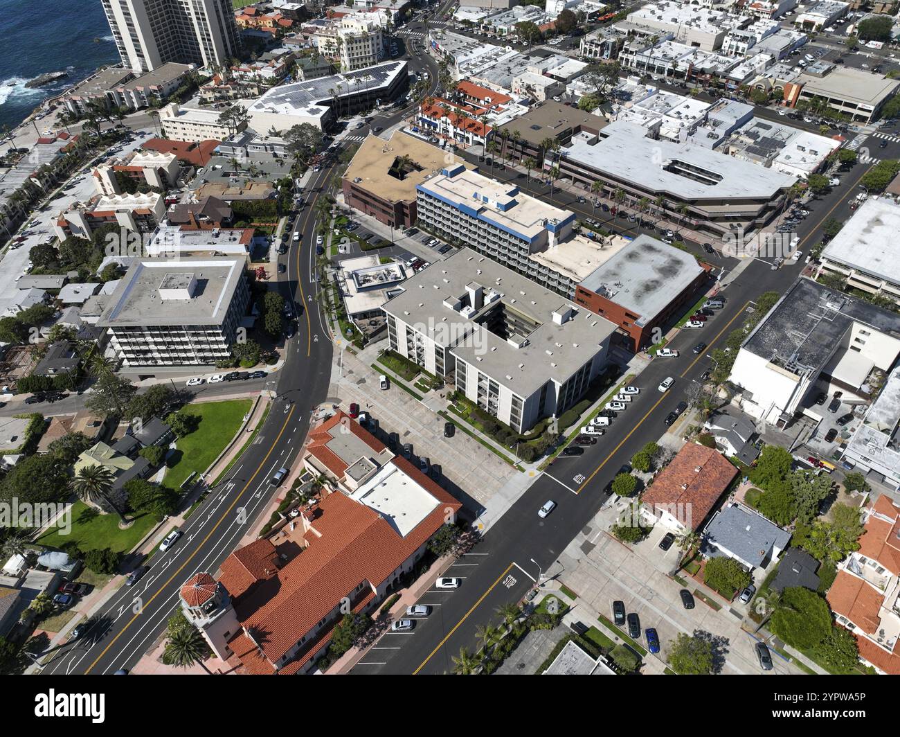 Aus der Vogelperspektive von La Jolla, San Diego, Kalifornien. Reiseziel in den USA Stockfoto