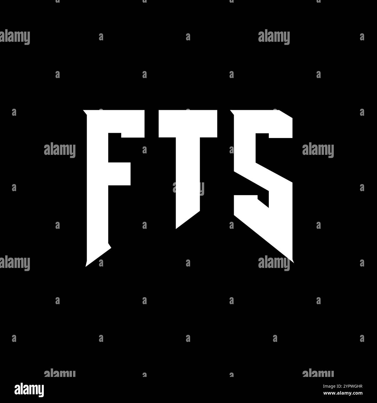 FTS-Letter-Logo für Technologieunternehmen. FTS-Logo-Design in Schwarz-weiß-Farbkombination. FTS-Logo, FTS-Vektor, FTS-Design, FTS-Symbol, FTS-Alph Stock Vektor