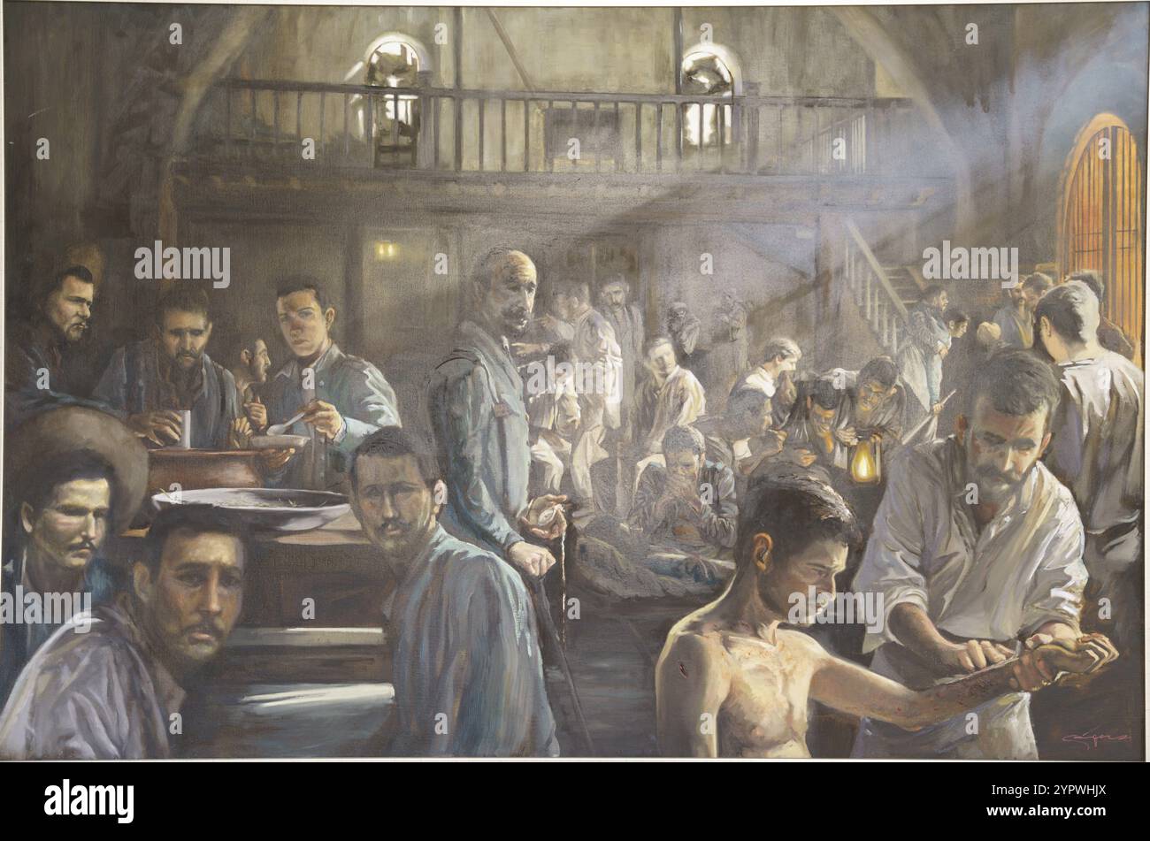 Luces y sombra de Baler, Bild der letzten Philippinen während der Belagerung von Baler, Antonio Gazquez Medina, Mallorca, Balearen, Spanien, Eur Stockfoto