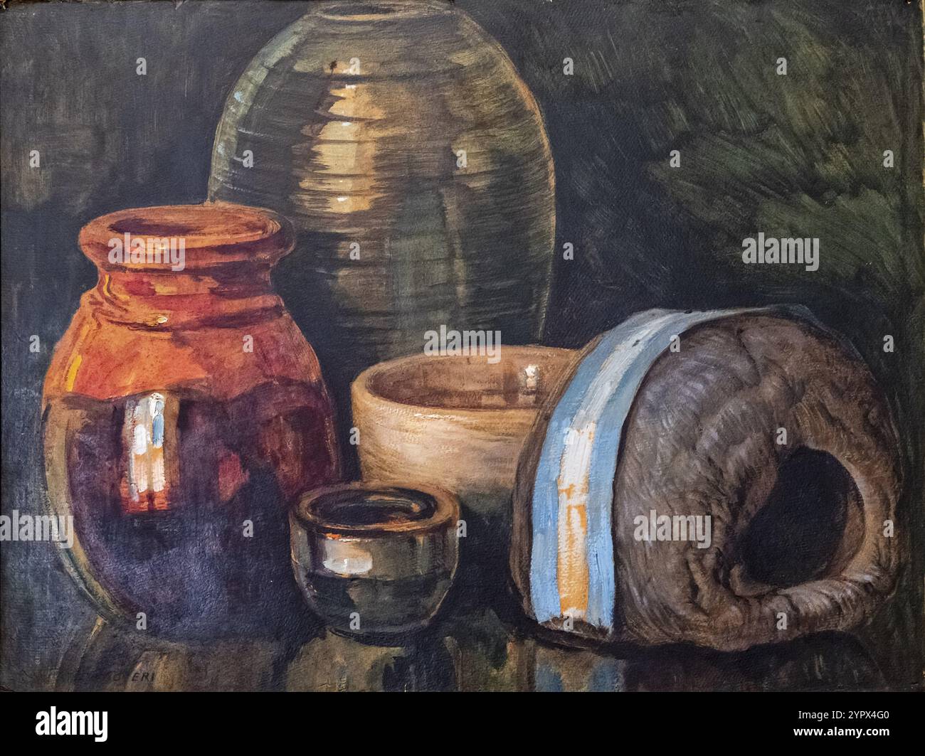 La Tierra, Atilio Boveri, 1943, Öl auf Pappe, pollensa Museum, Mallorca, Balearen, Spanien, Europa Stockfoto
