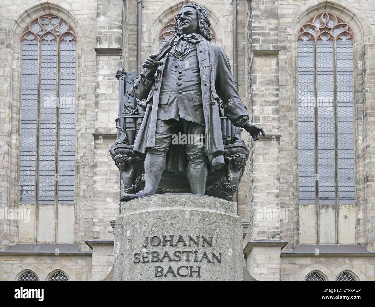 Das Denkmal des Thomaskantors Johann Sebastian Bach. Leipzig, Sachsen, Deutschland, Europa Stockfoto