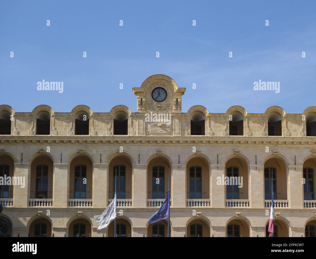 Historische Fassade des berühmten Hotel Dieu in Marseille, Frankreich, Europa Stockfoto