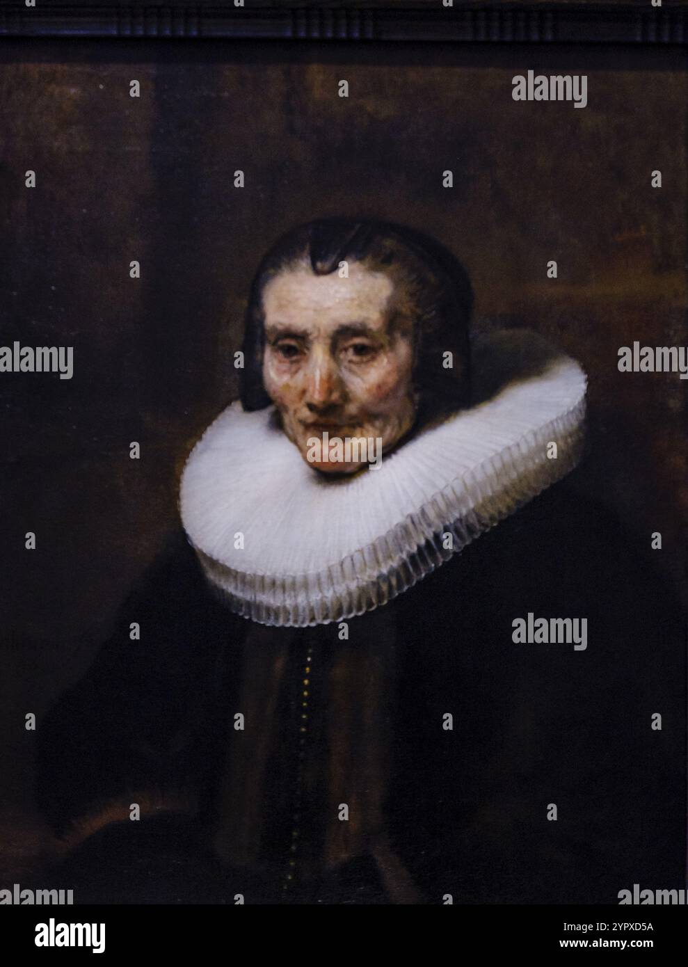Porträt von Margaretha de Geer, Ehefrau von Jacob Trip, 1661, wahrscheinlich von Rembrandt, Öl auf Leinwand, Nationalgalerie, London, England, Großbritannien Stockfoto