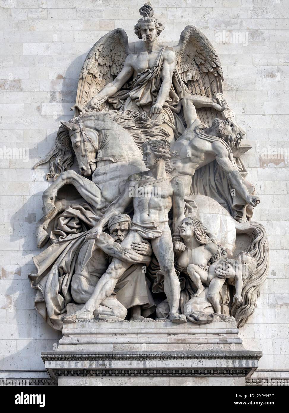 La Paix de 1815 Skulptur am Arc de Triomphe, Paris, Frankreich Stockfoto